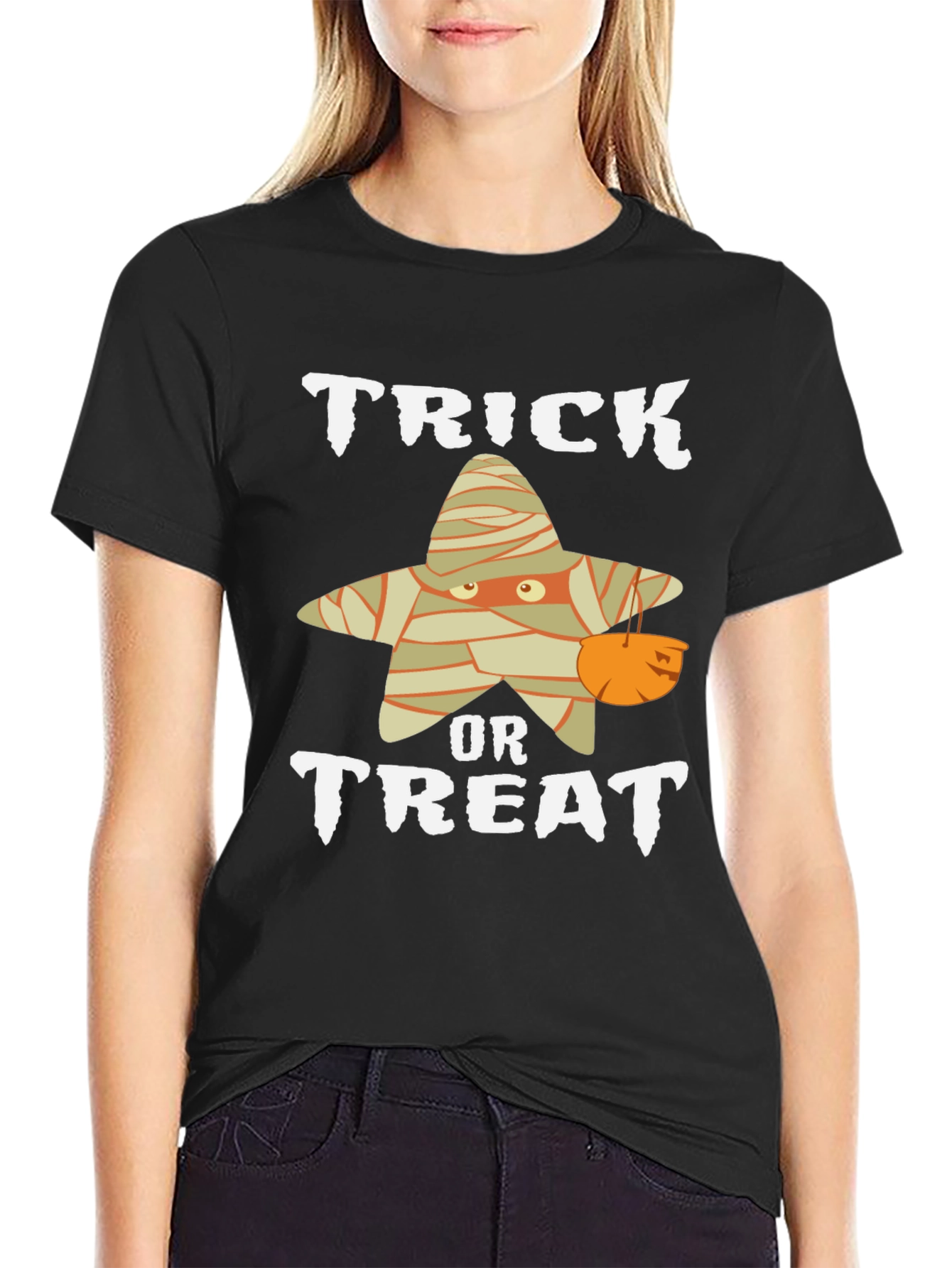 Halloween Starfish Mummy Graphic Tee