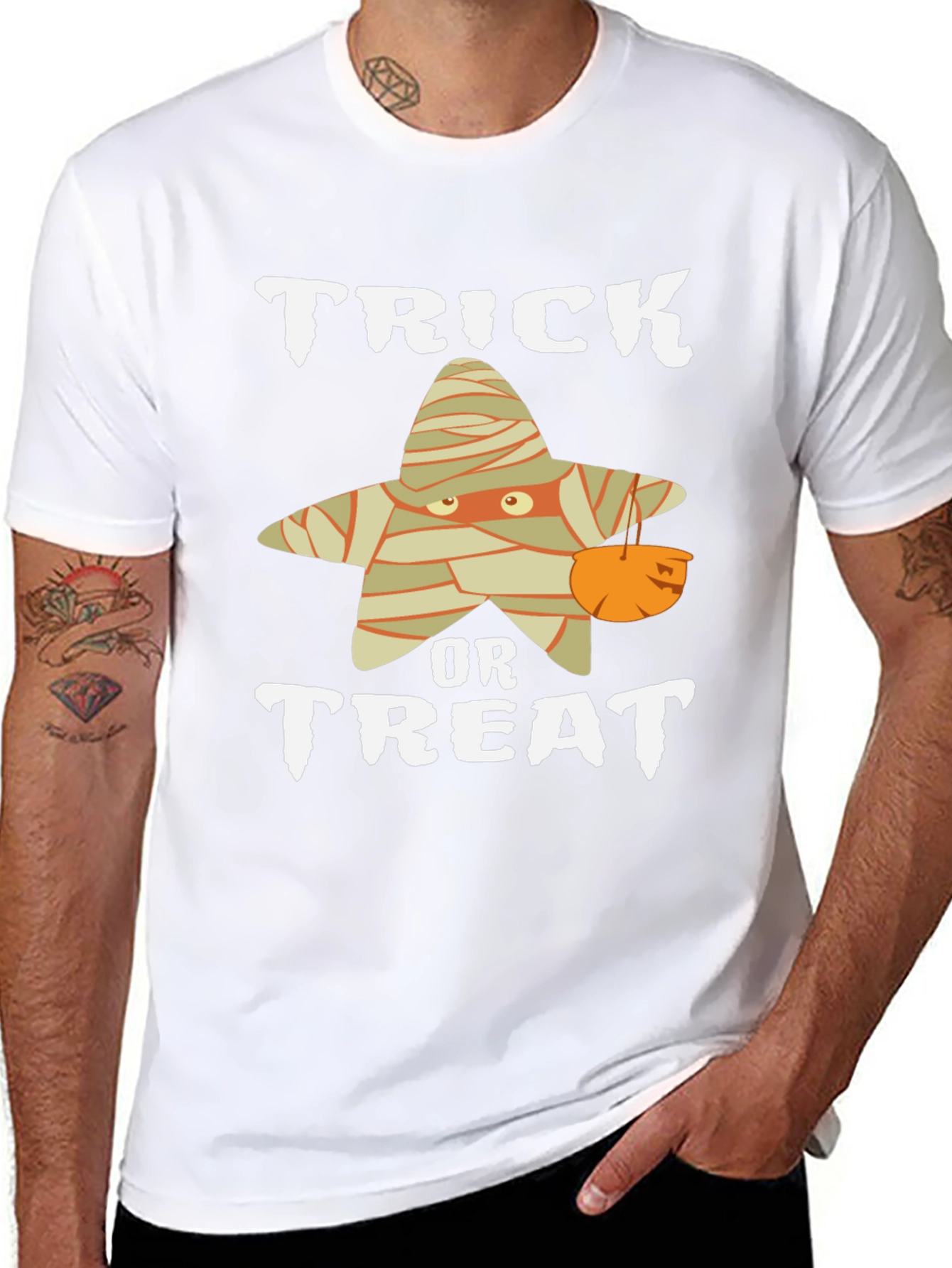 Halloween Starfish Mummy Graphic Tee