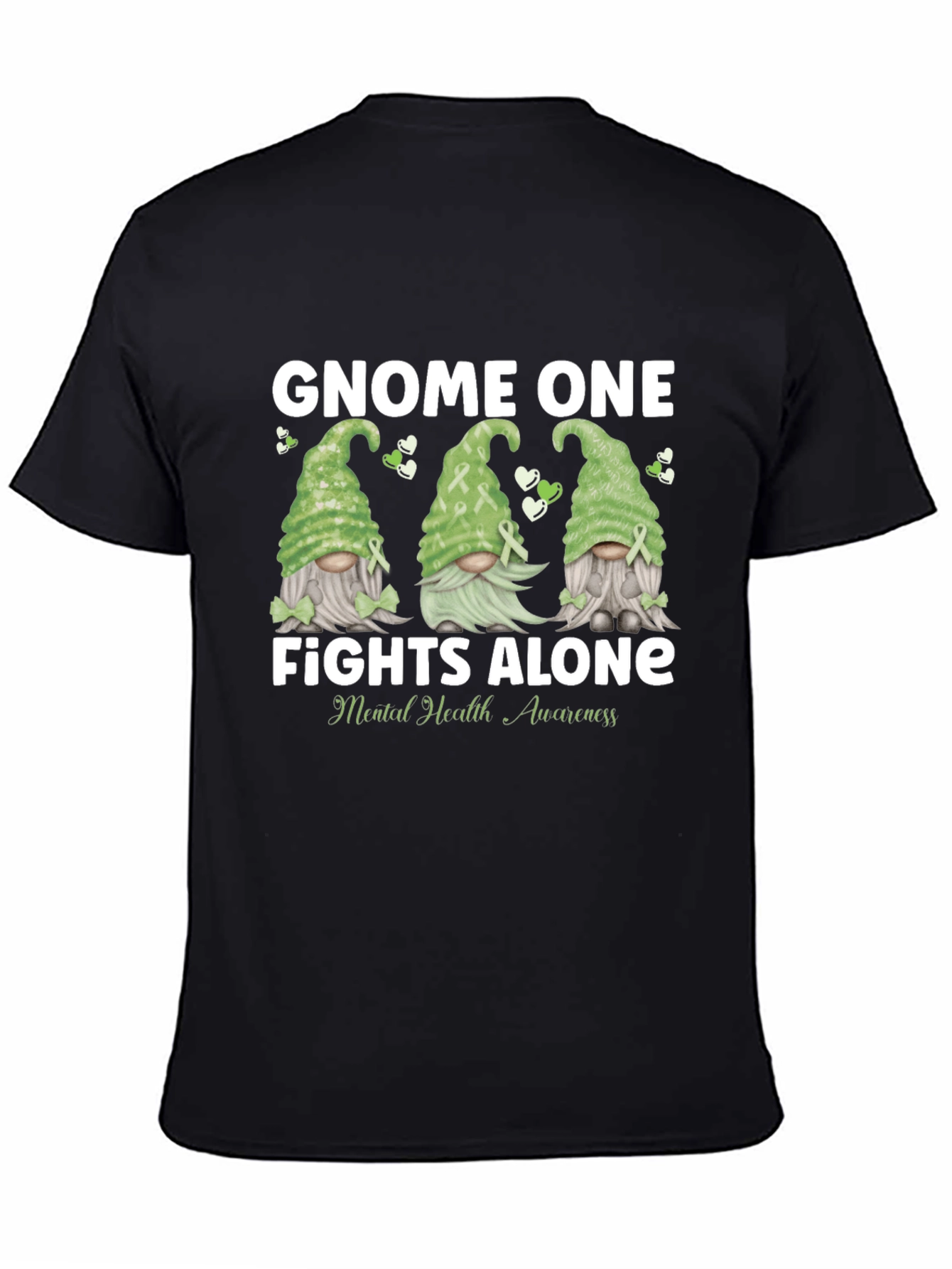 Gnome One Fights Alone Mental Health Awareness T-Shirt