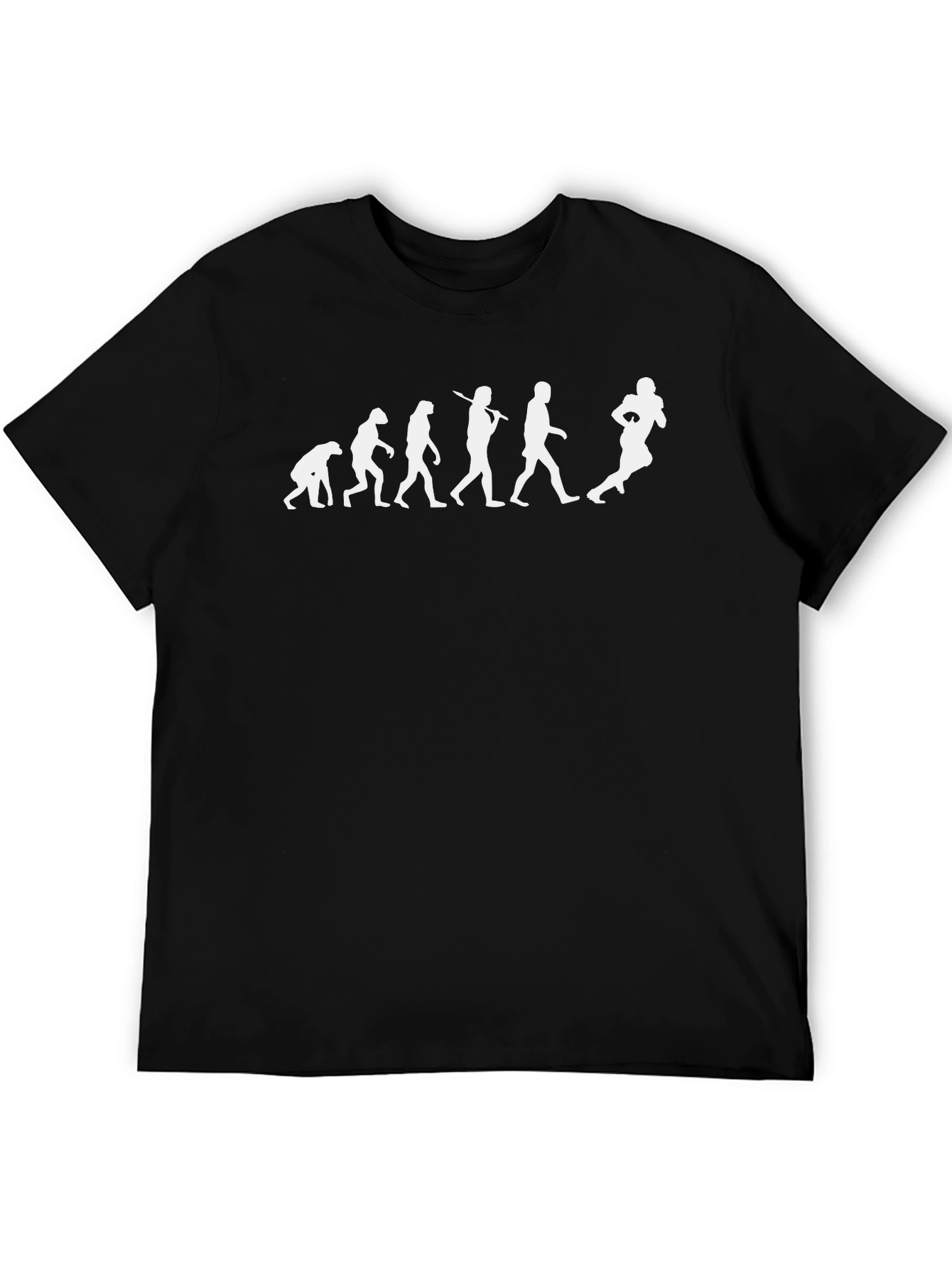 Evolution Football T-Shirt - Black Crew Neck