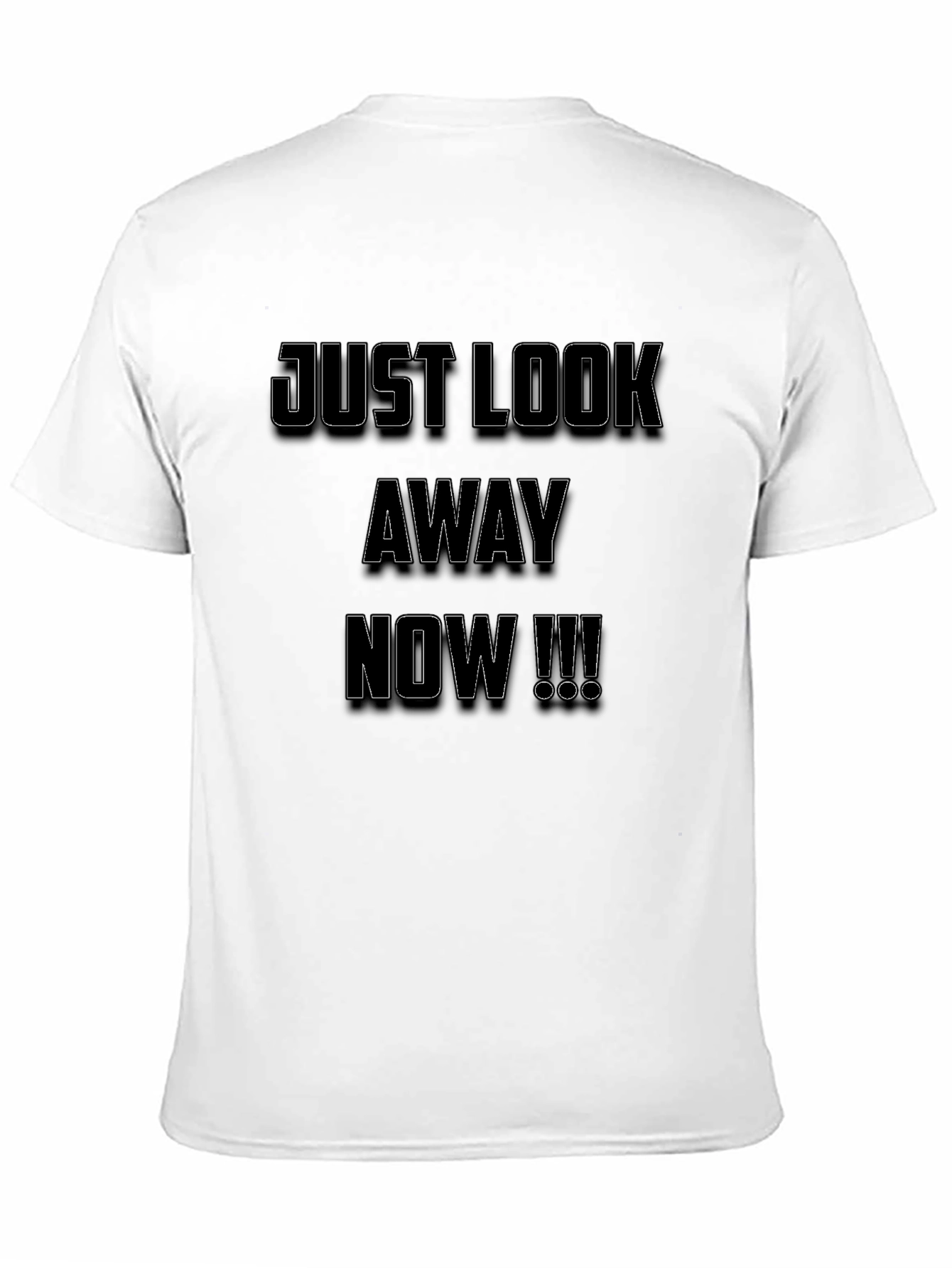 Just Look Away Now Black Graphic Tee