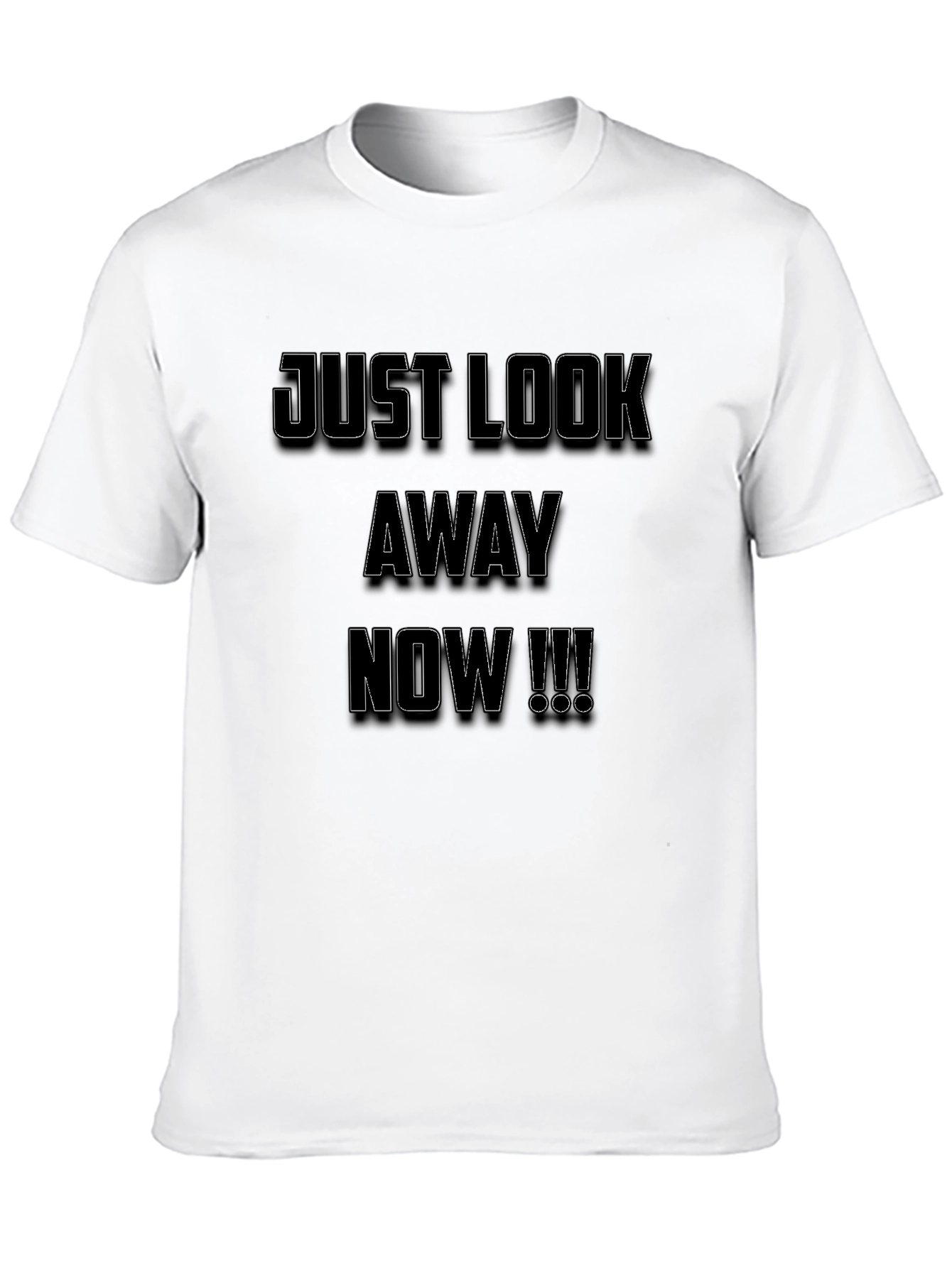 Just Look Away Now Black Graphic Tee