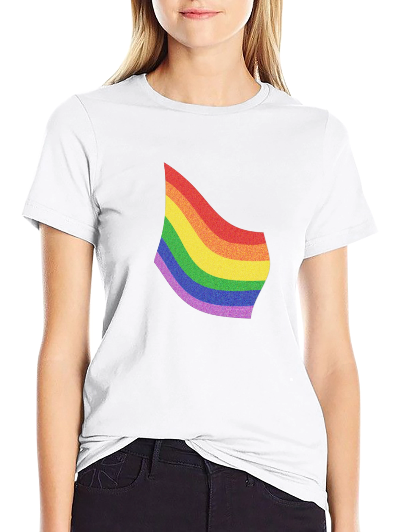 Pride Rainbow Graphic Tee - Soft Cotton Blend