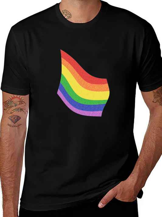 Pride Rainbow Graphic Tee - Soft Cotton Blend