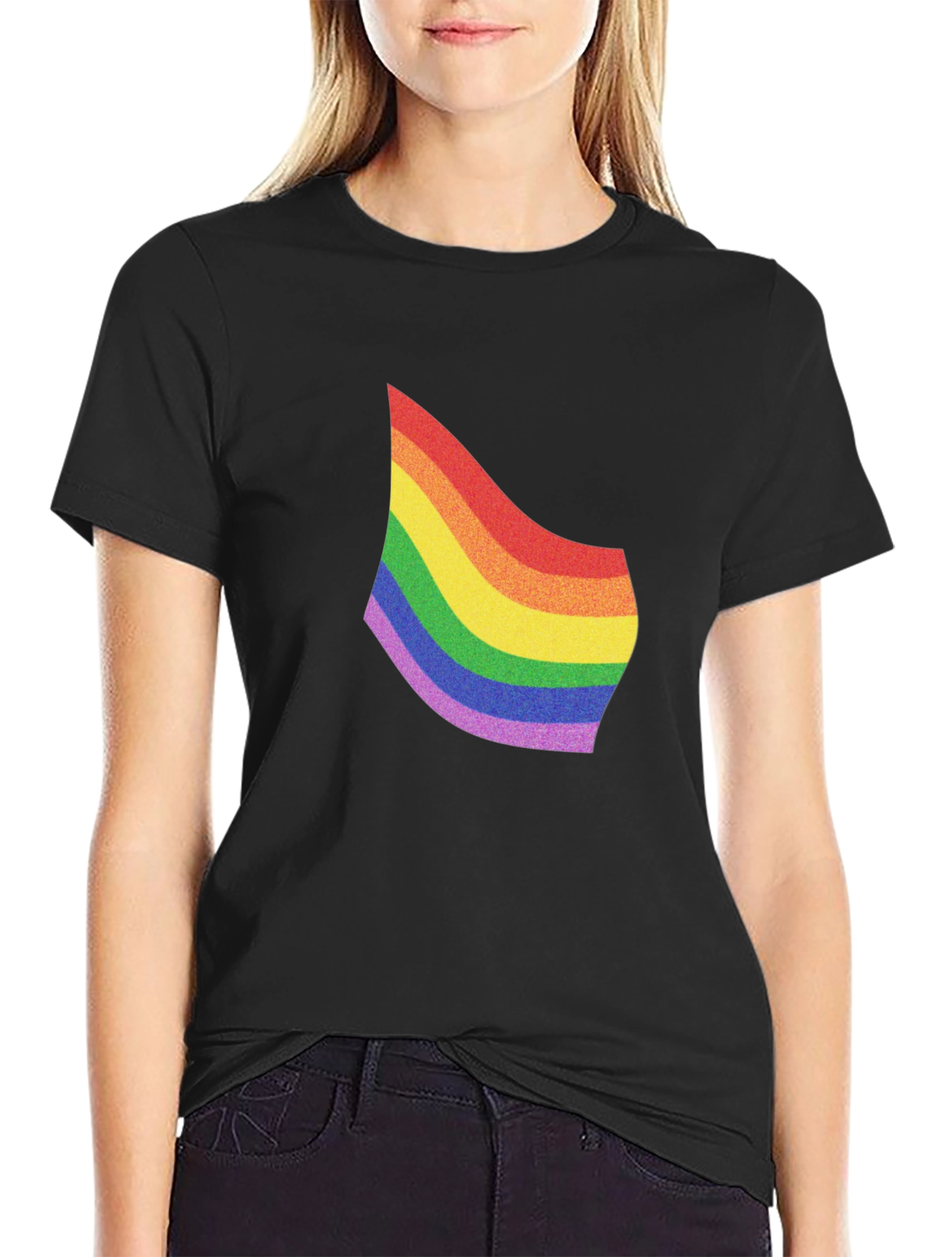 Pride Rainbow Graphic Tee - Soft Cotton Blend