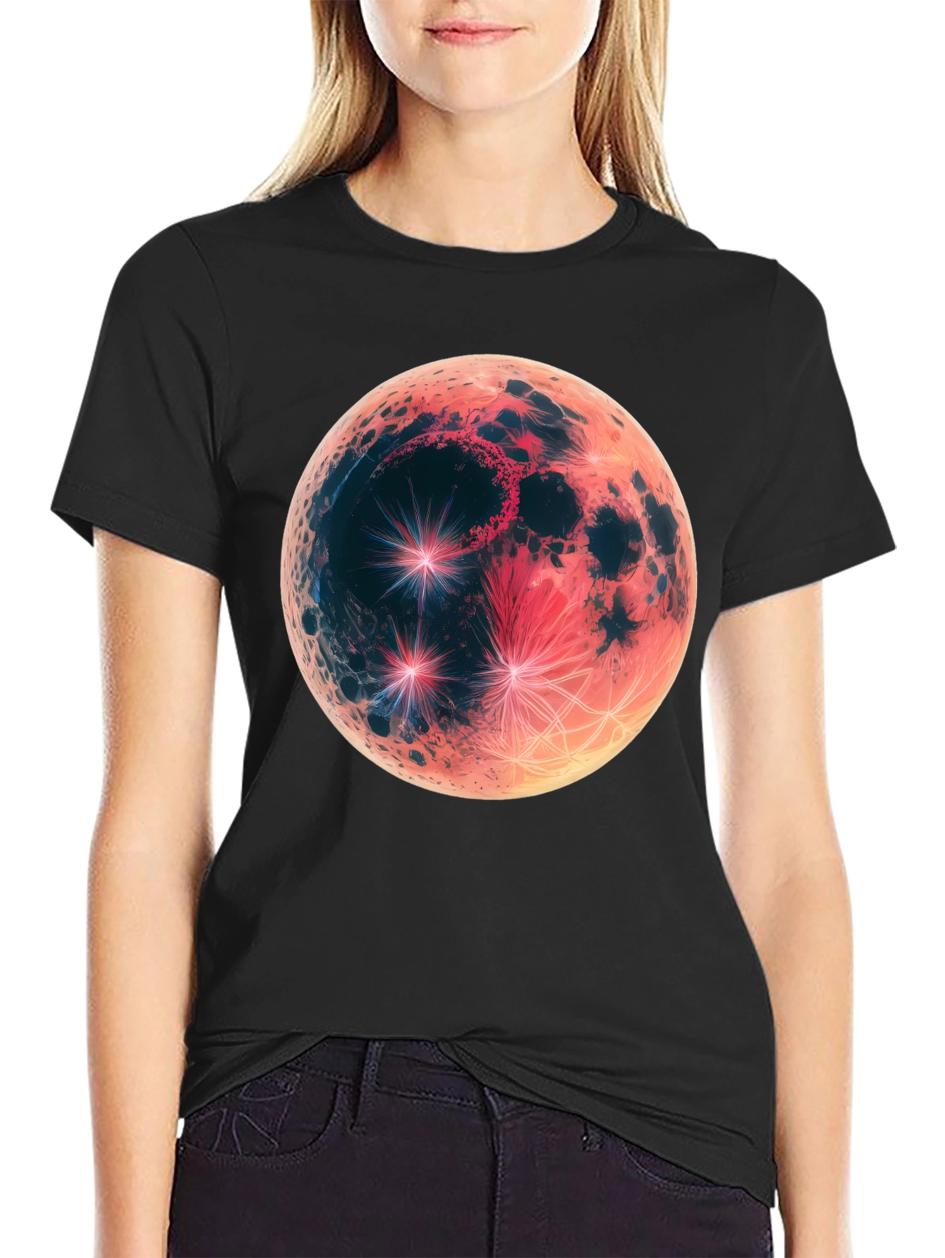 Lunar Eclipse Graphic Tee - Mens Black T-Shirt