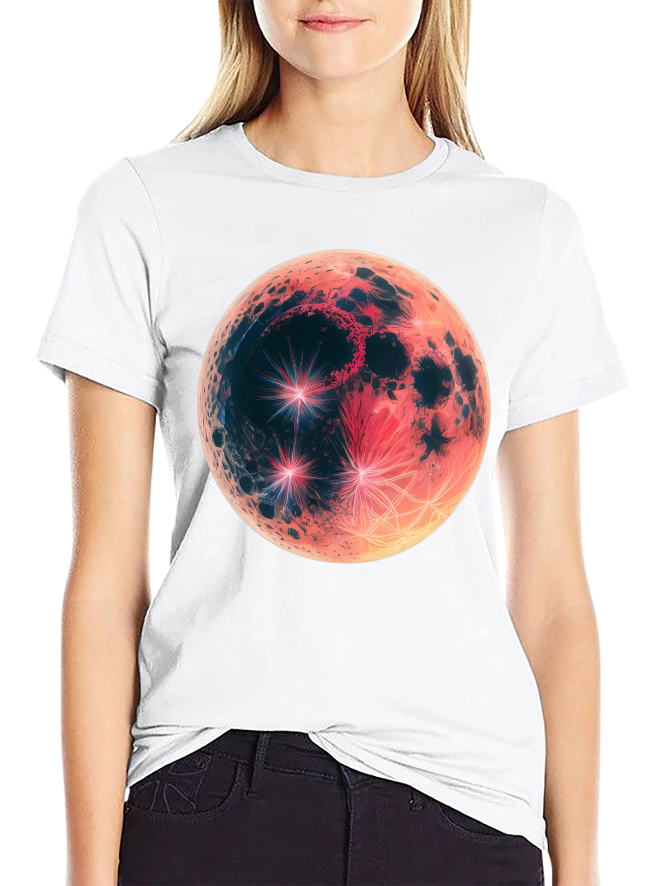 Lunar Eclipse Graphic Tee - Mens Black T-Shirt