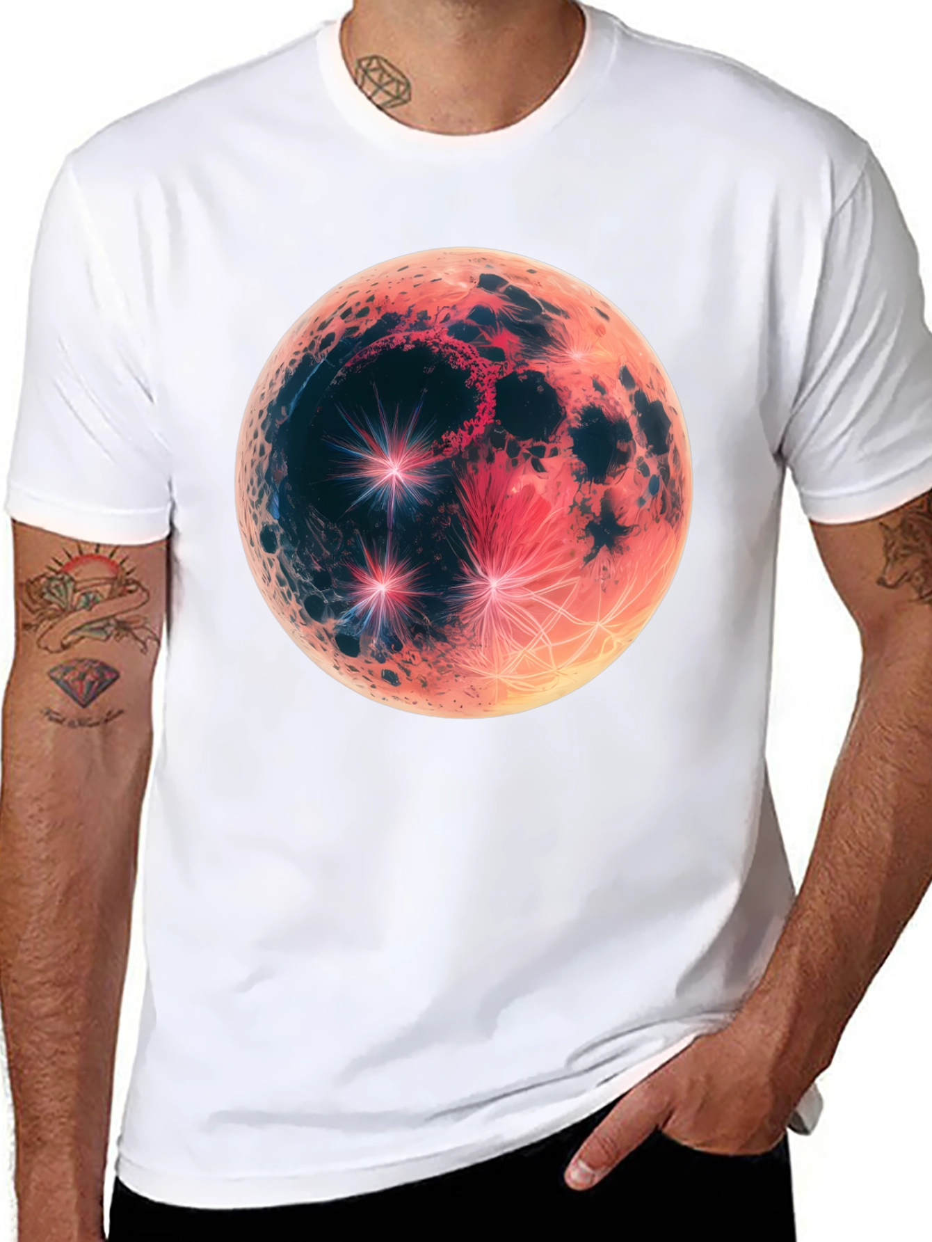 Lunar Eclipse Graphic Tee - Mens Black T-Shirt