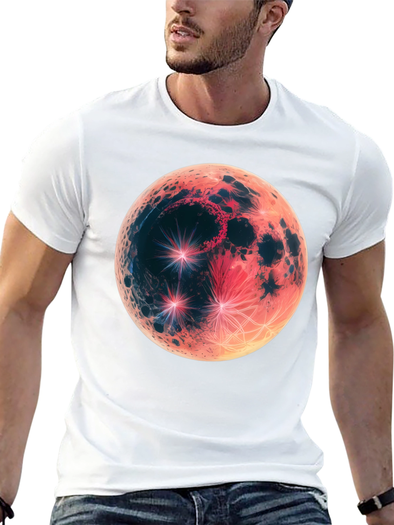 Lunar Eclipse Graphic Tee - Mens Black T-Shirt