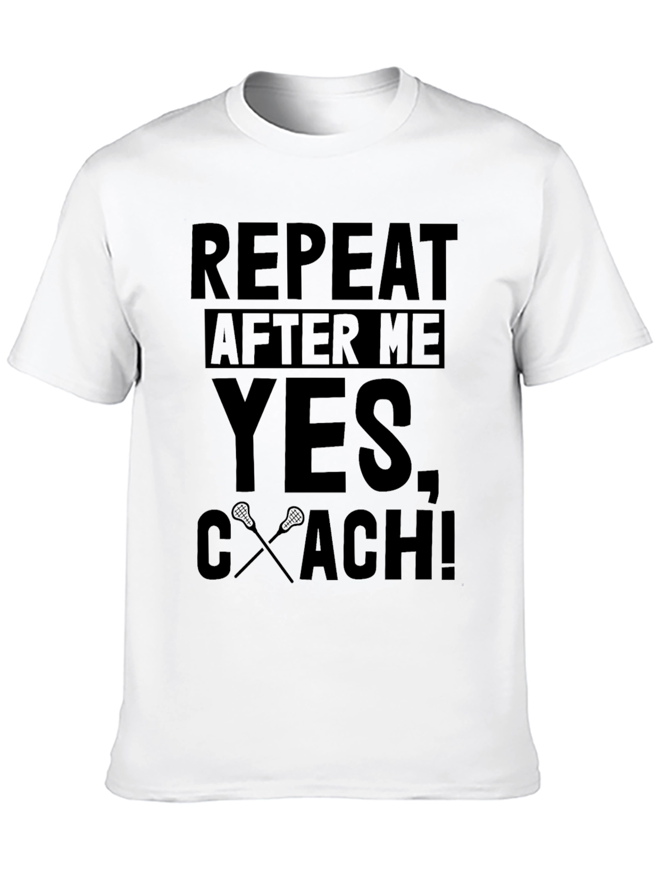 Repeat After Me YES Coach! Black T-Shirt