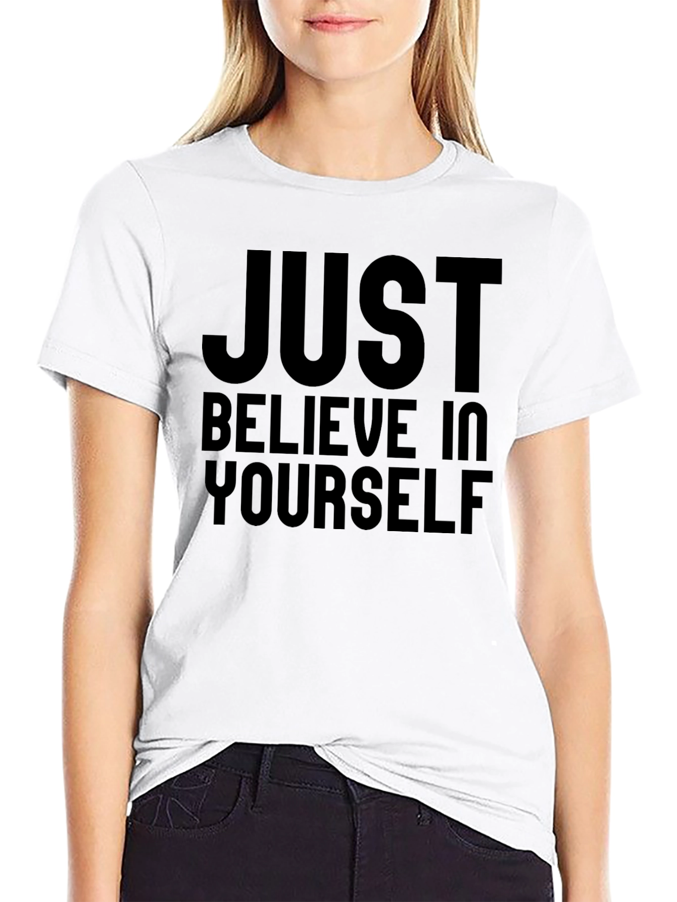 Inspirational Black T-Shirt - Believe In Yourself