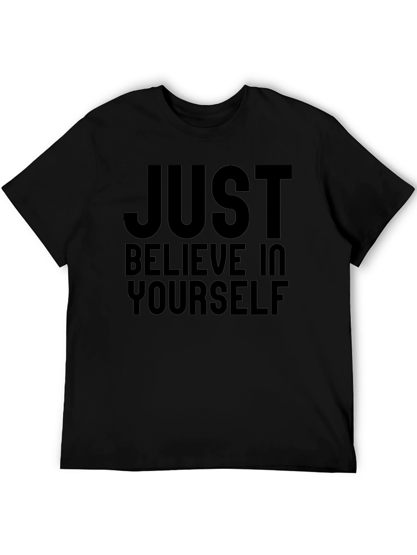 Inspirational Black T-Shirt - Believe In Yourself