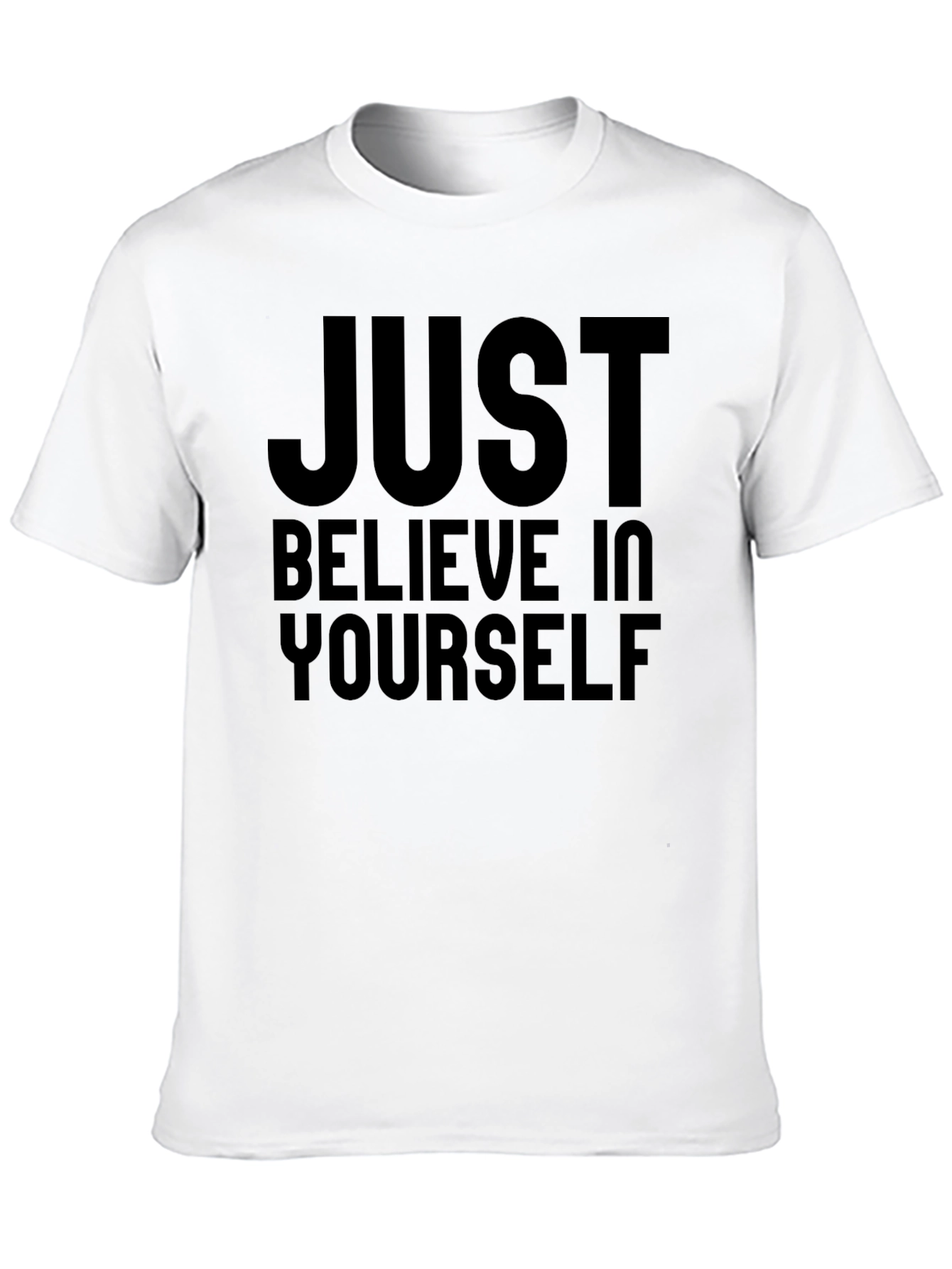 Inspirational Black T-Shirt - Believe In Yourself