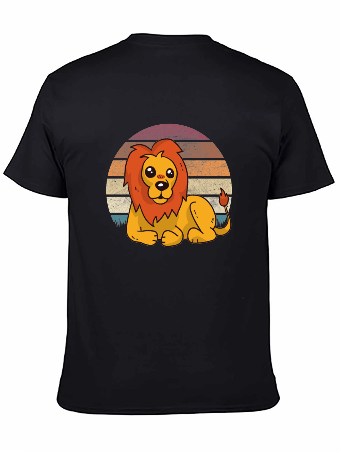 Lion Graphic Tee - Cute Cartoon Style