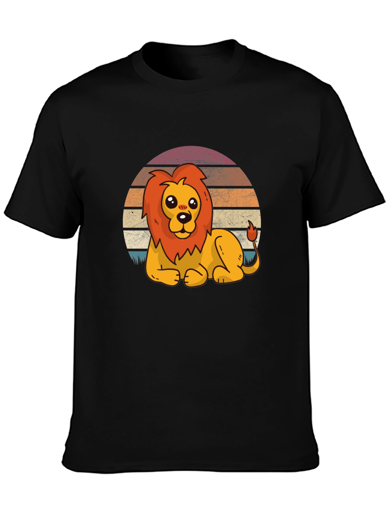 Lion Graphic Tee - Cute Cartoon Style