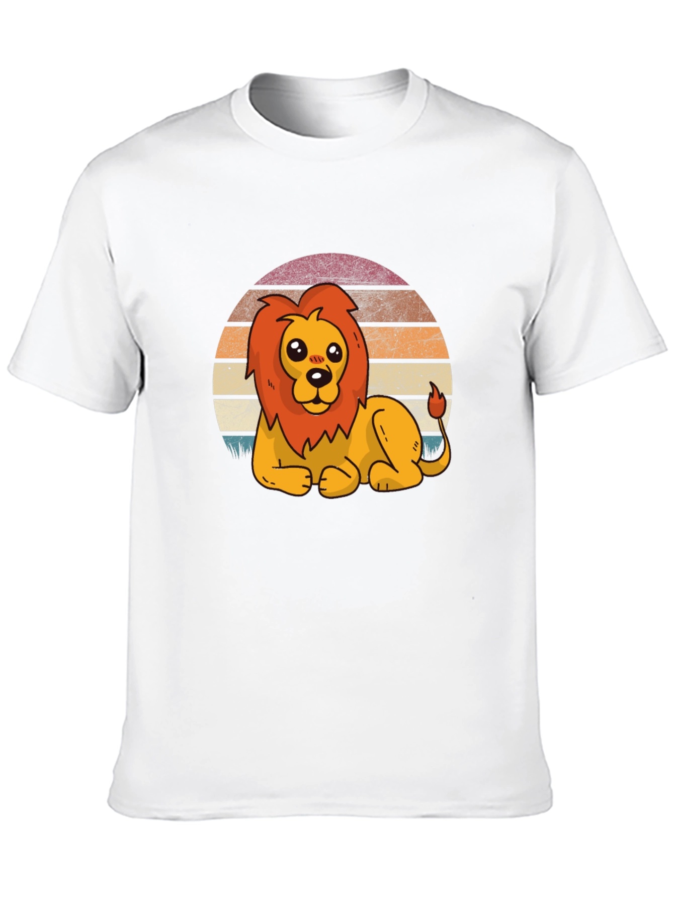 Lion Graphic Tee - Cute Cartoon Style