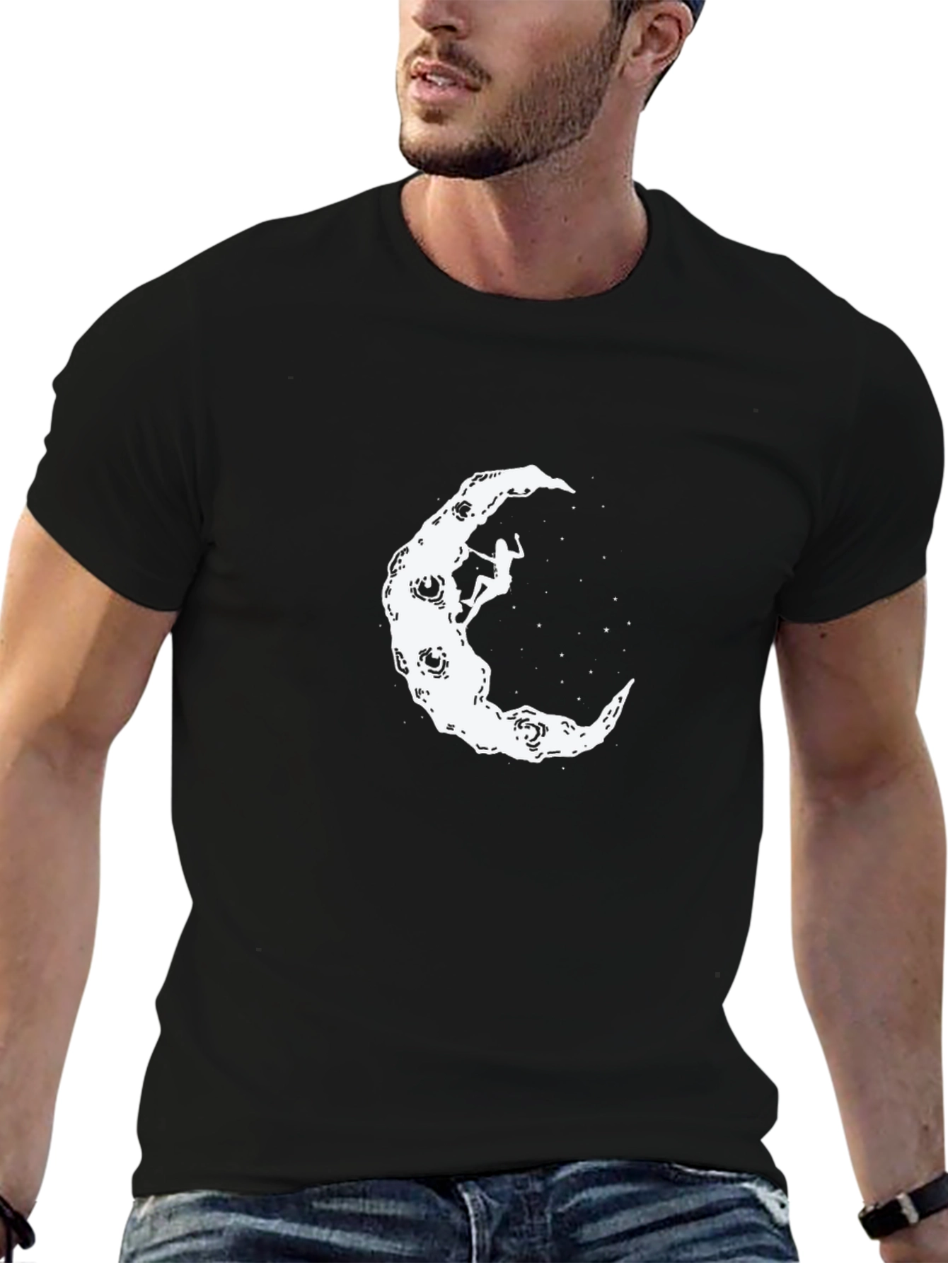 Climbing Moon Graphic T-Shirt