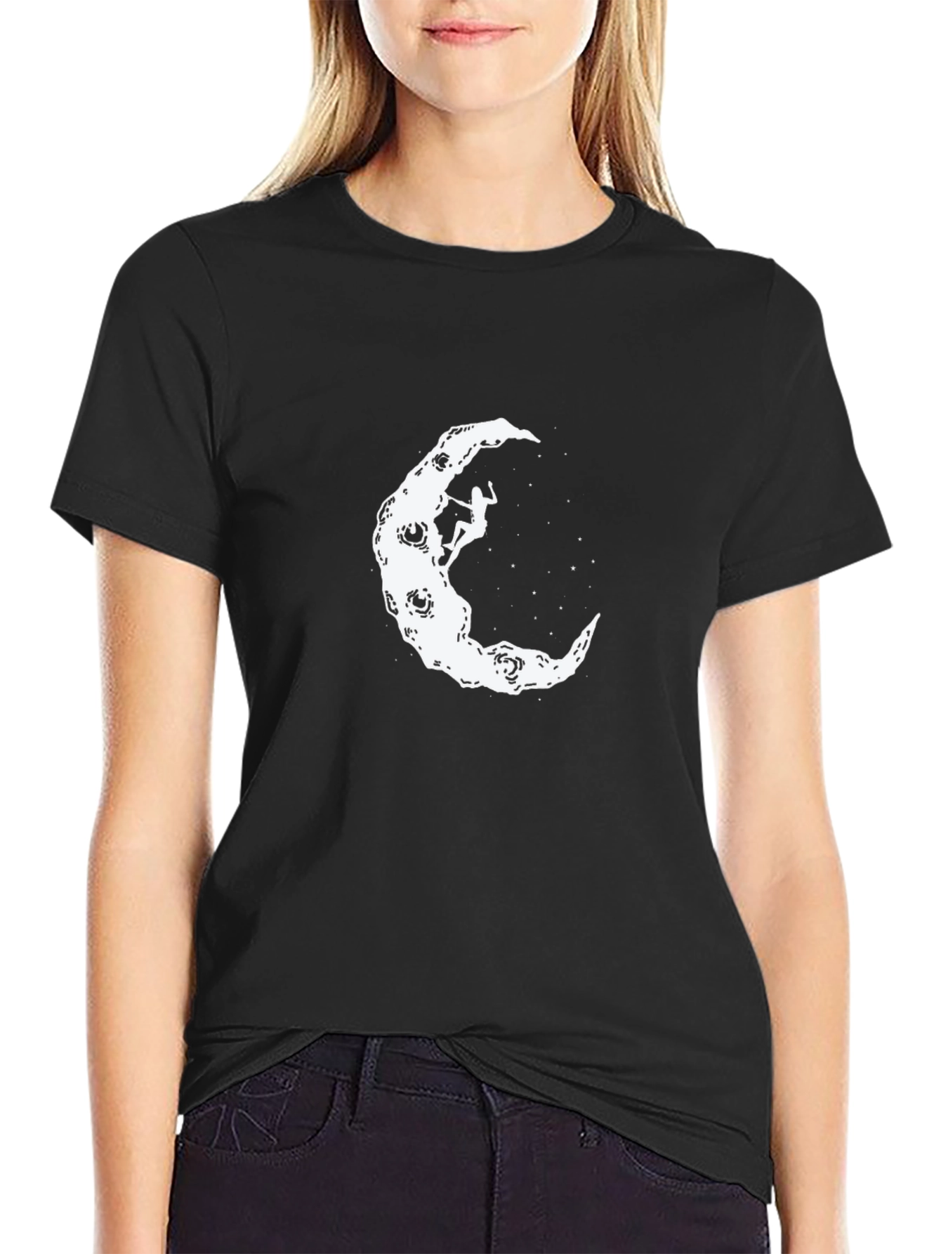 Climbing Moon Graphic T-Shirt