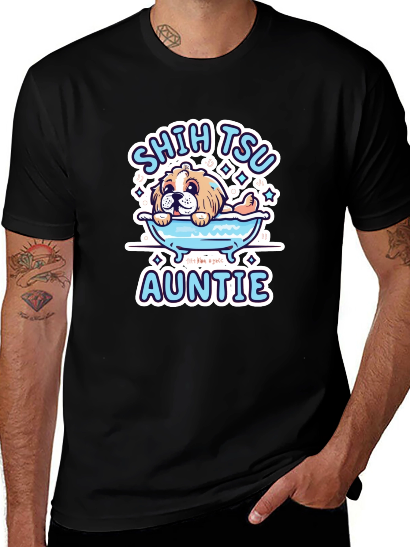 Shih Tzu Auntie Graphic T-Shirt