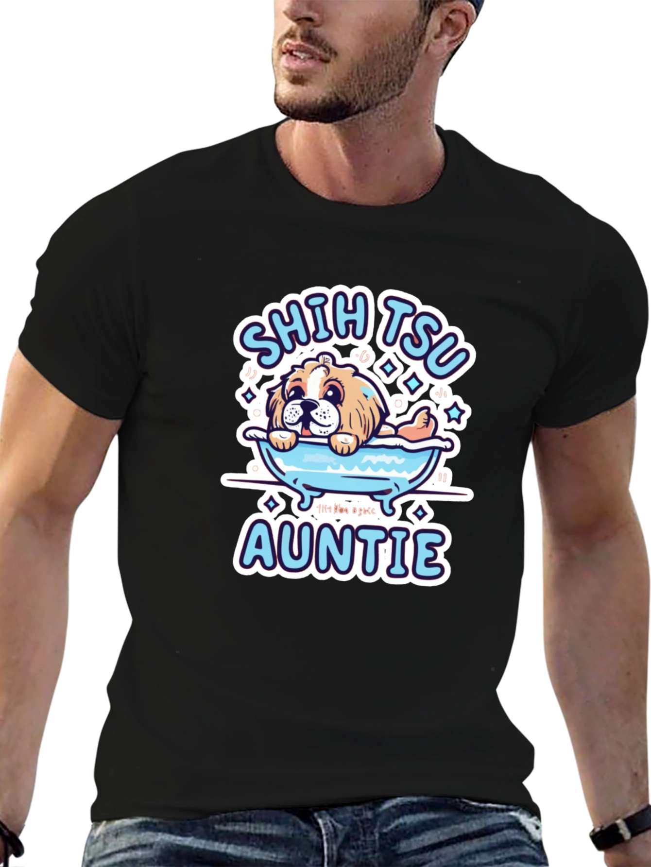 Shih Tzu Auntie Graphic T-Shirt