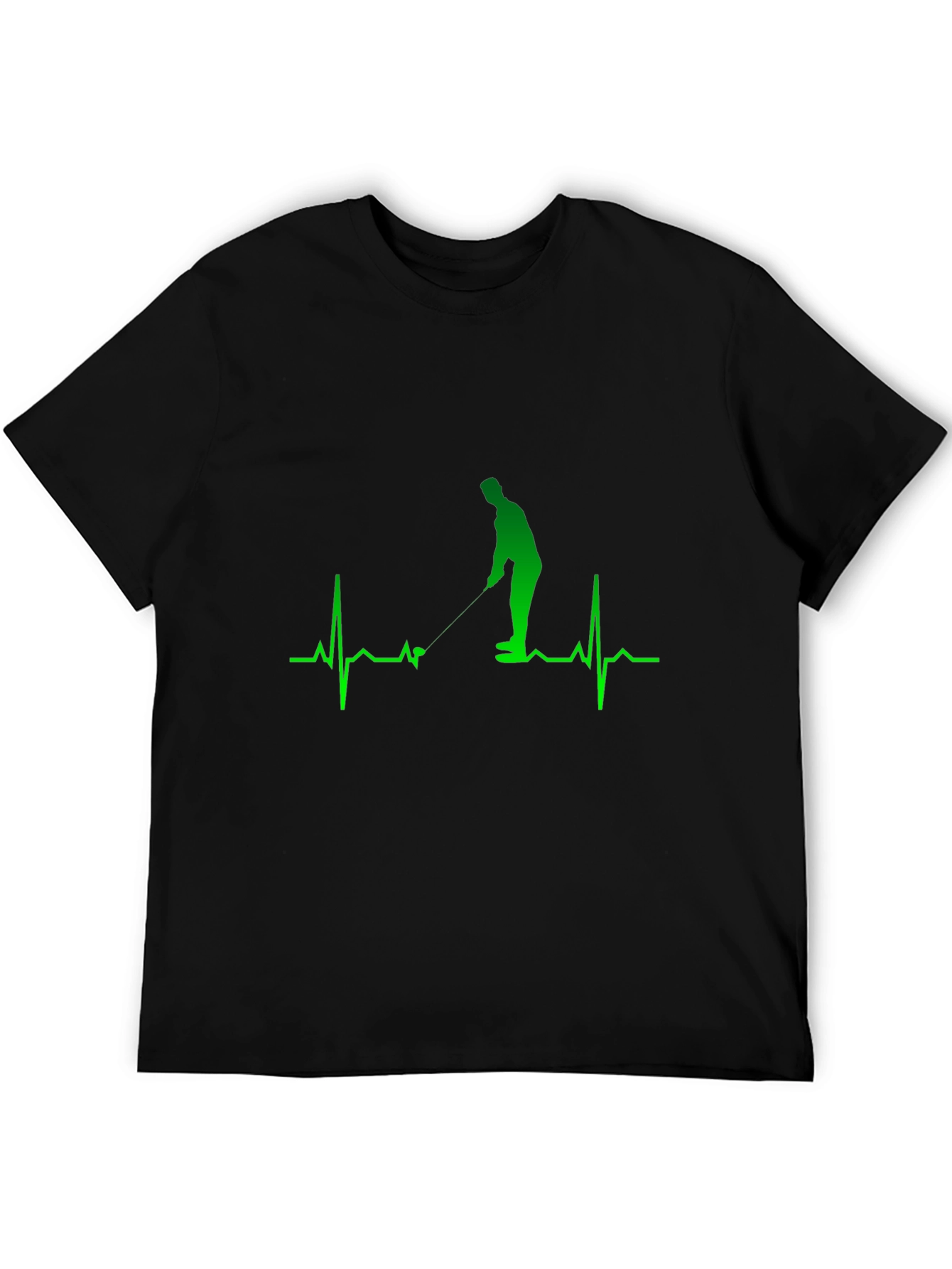 Golf Heartbeat Graphic Tee - Golfer Gift