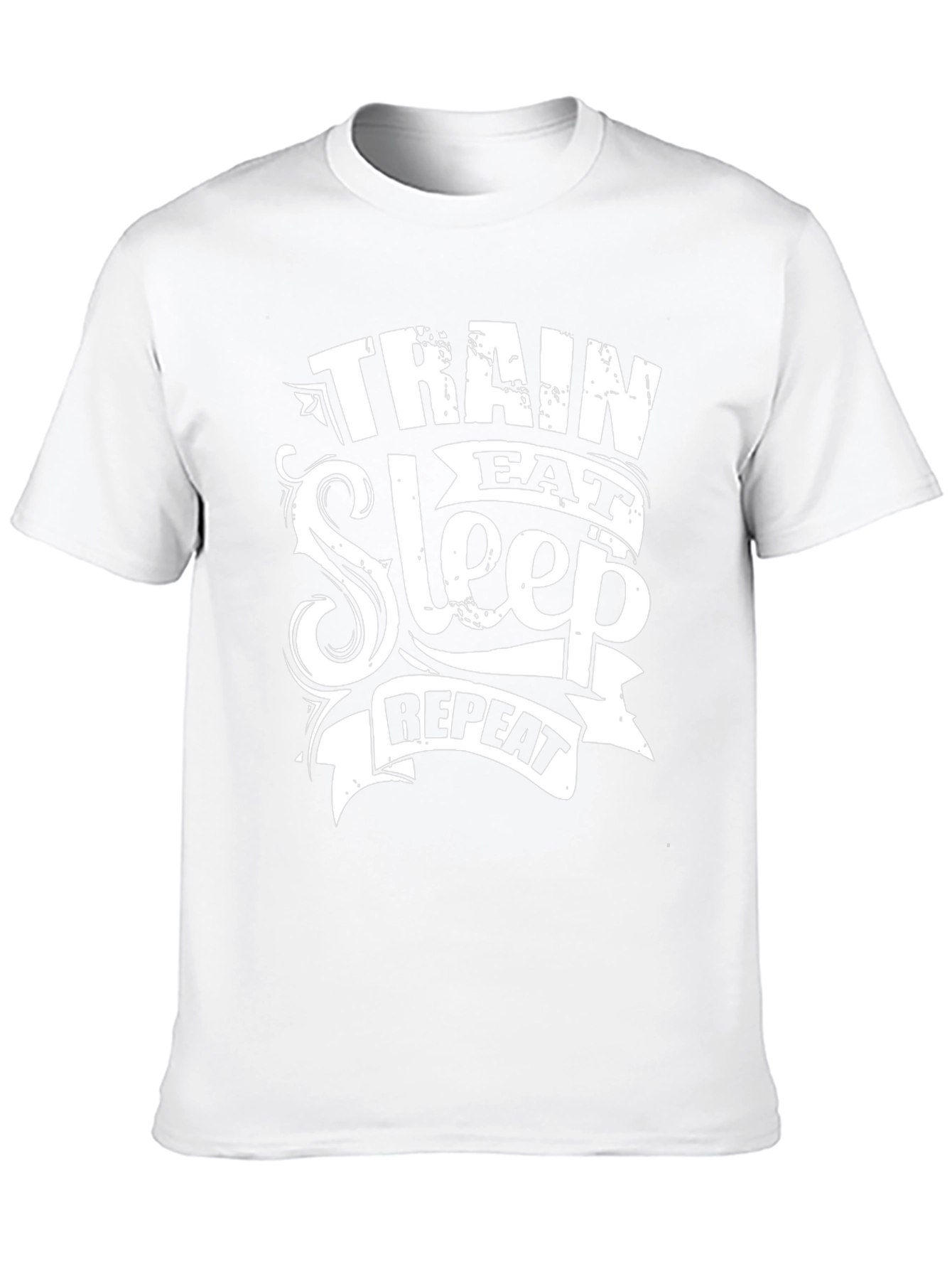 Train Eat Sleep Repeat Black Graphic Tee