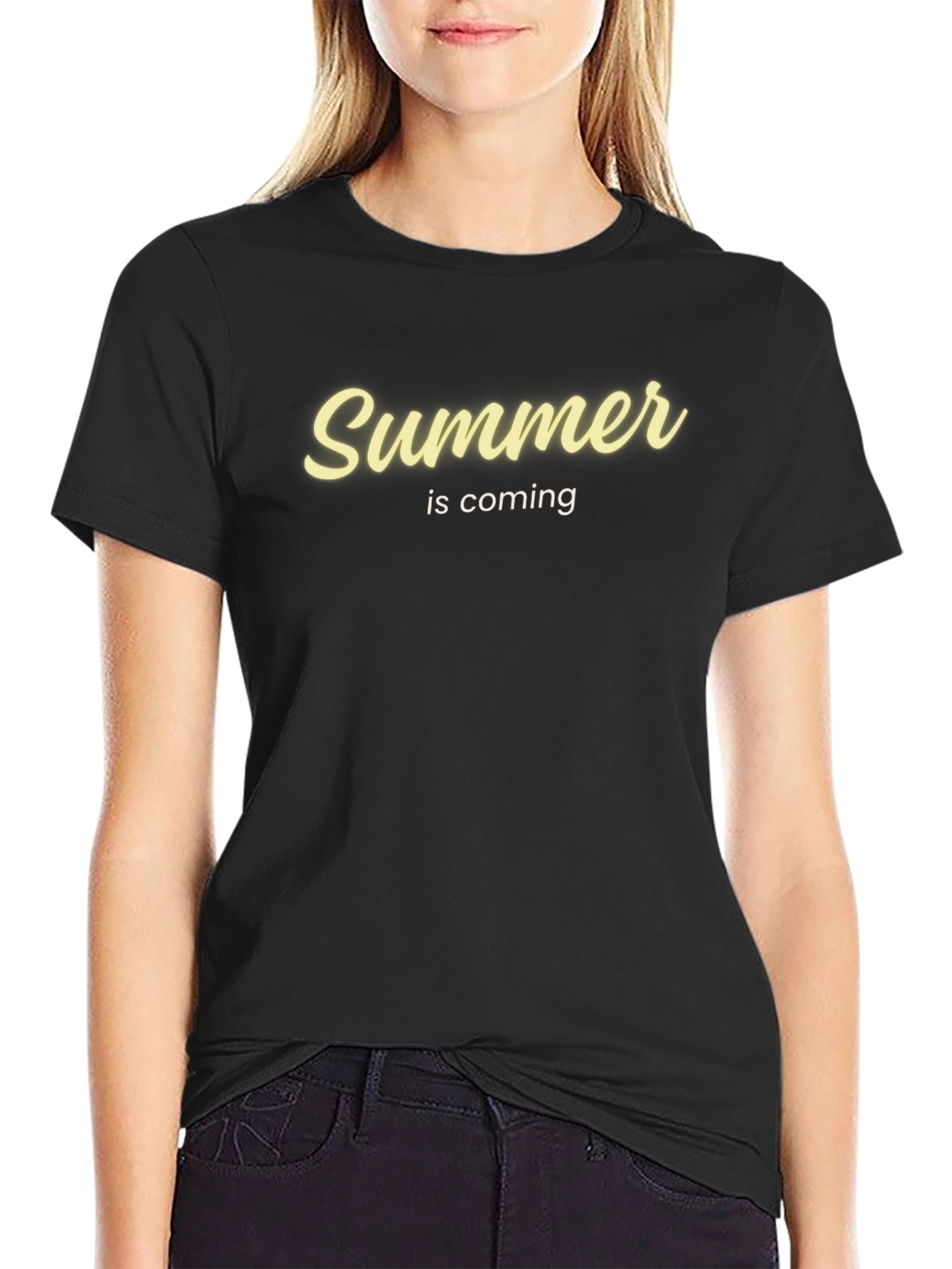 Summer is Coming Graphic T-Shirt - Black