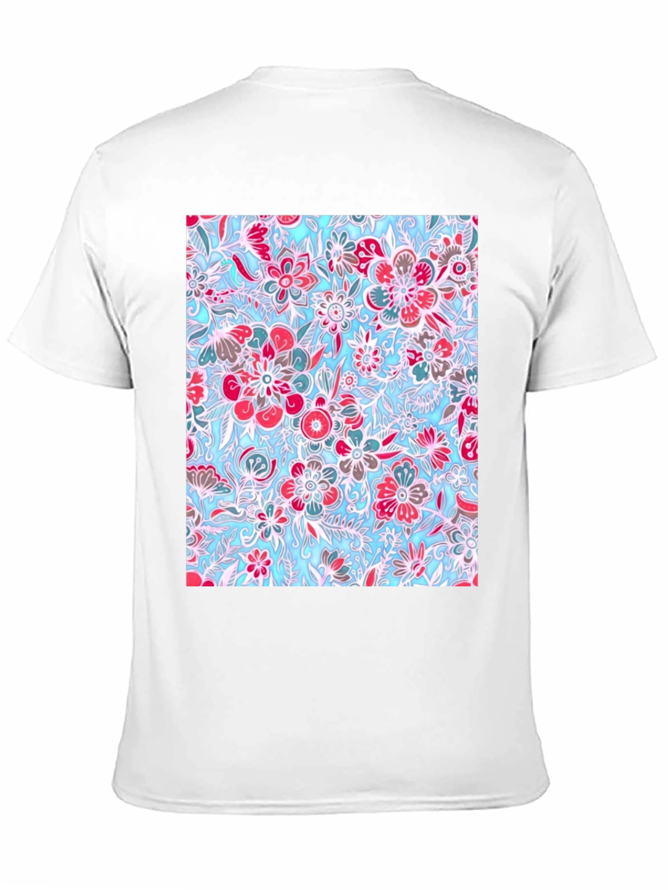 Floral Pattern Tee - Stylish Graphic Print T-Shirt