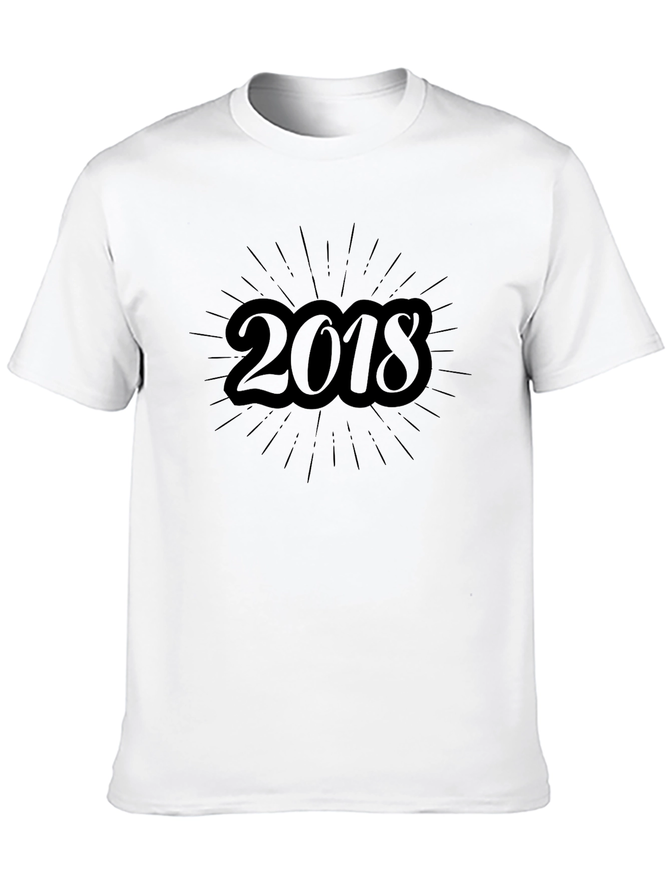 2018 Graphic Tee - Stylish Black T-Shirt