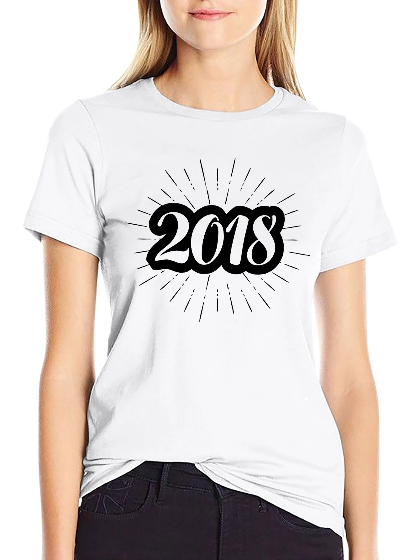 2018 Graphic Tee - Stylish Black T-Shirt