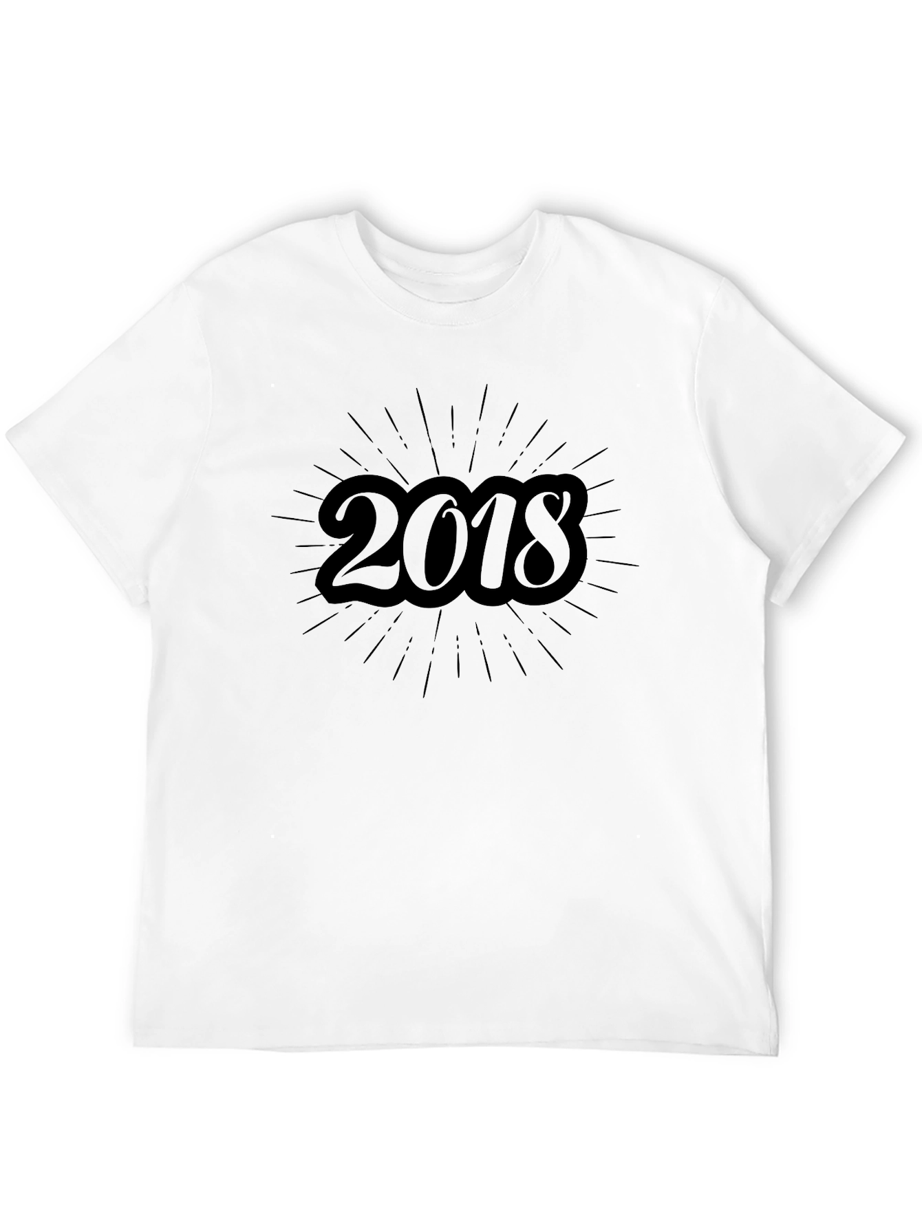 2018 Graphic Tee - Stylish Black T-Shirt