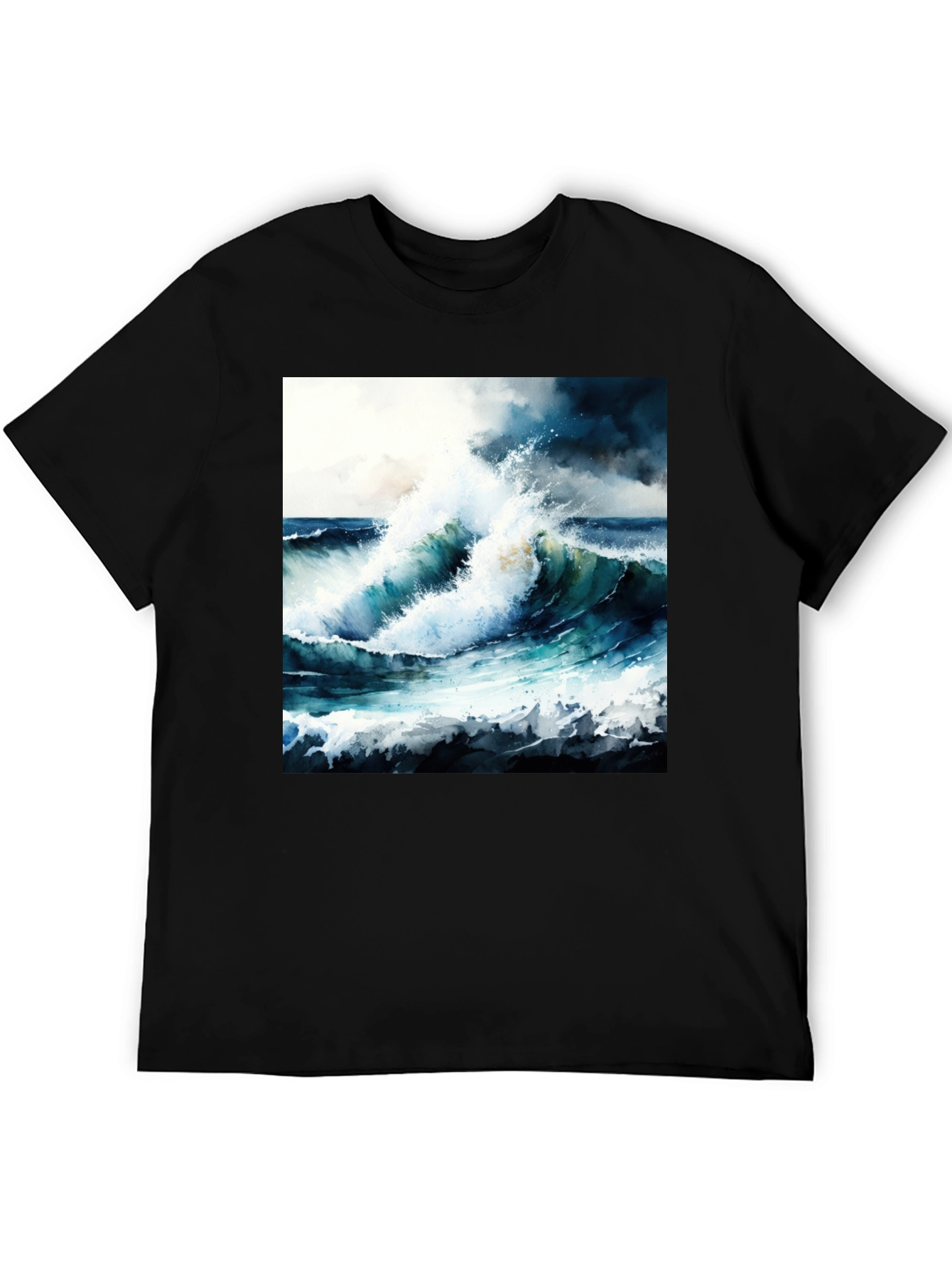 Ocean Wave Art Tee - Coastal Style Shirt