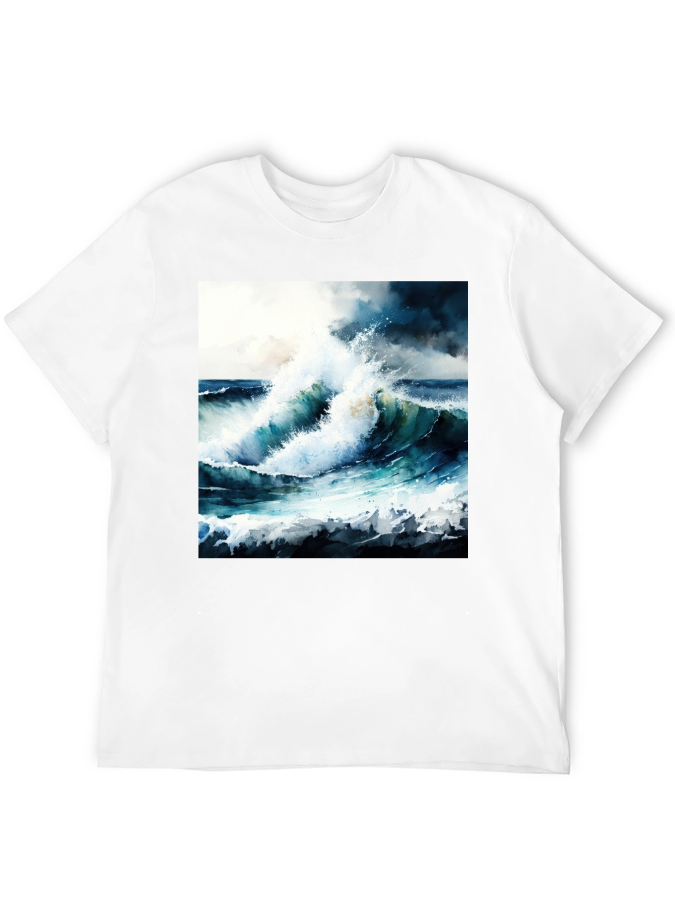 Ocean Wave Art Tee - Coastal Style Shirt