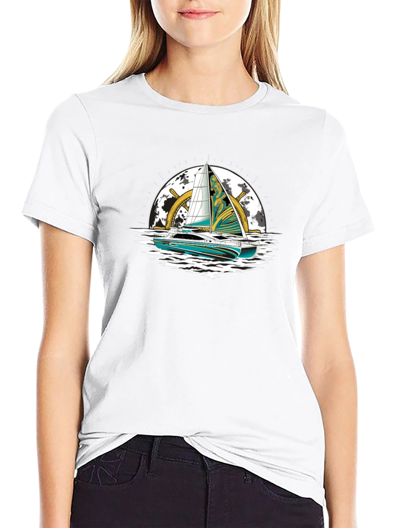 Nautical Sailboat Graphic Tee