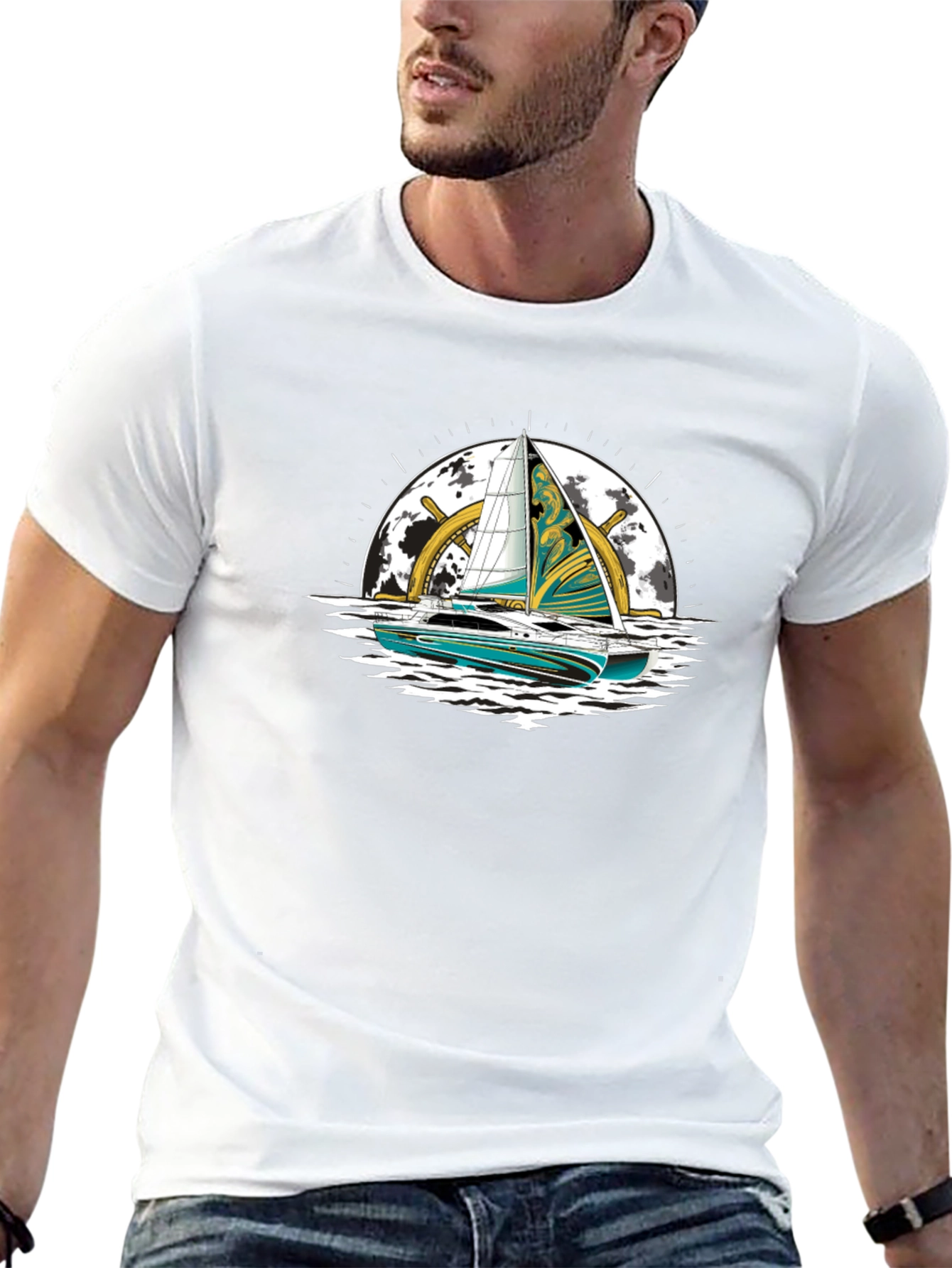Nautical Sailboat Graphic Tee