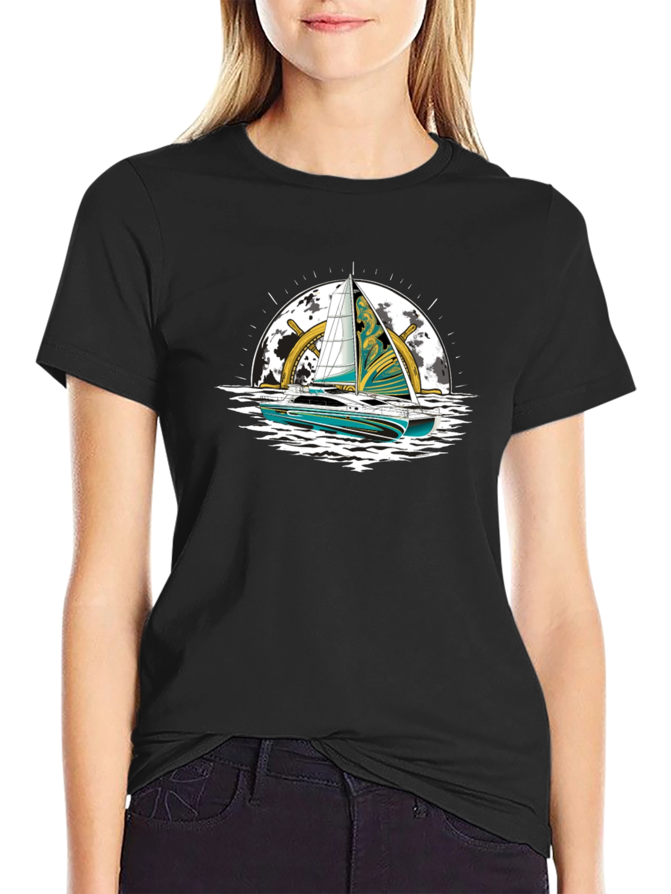 Nautical Sailboat Graphic Tee