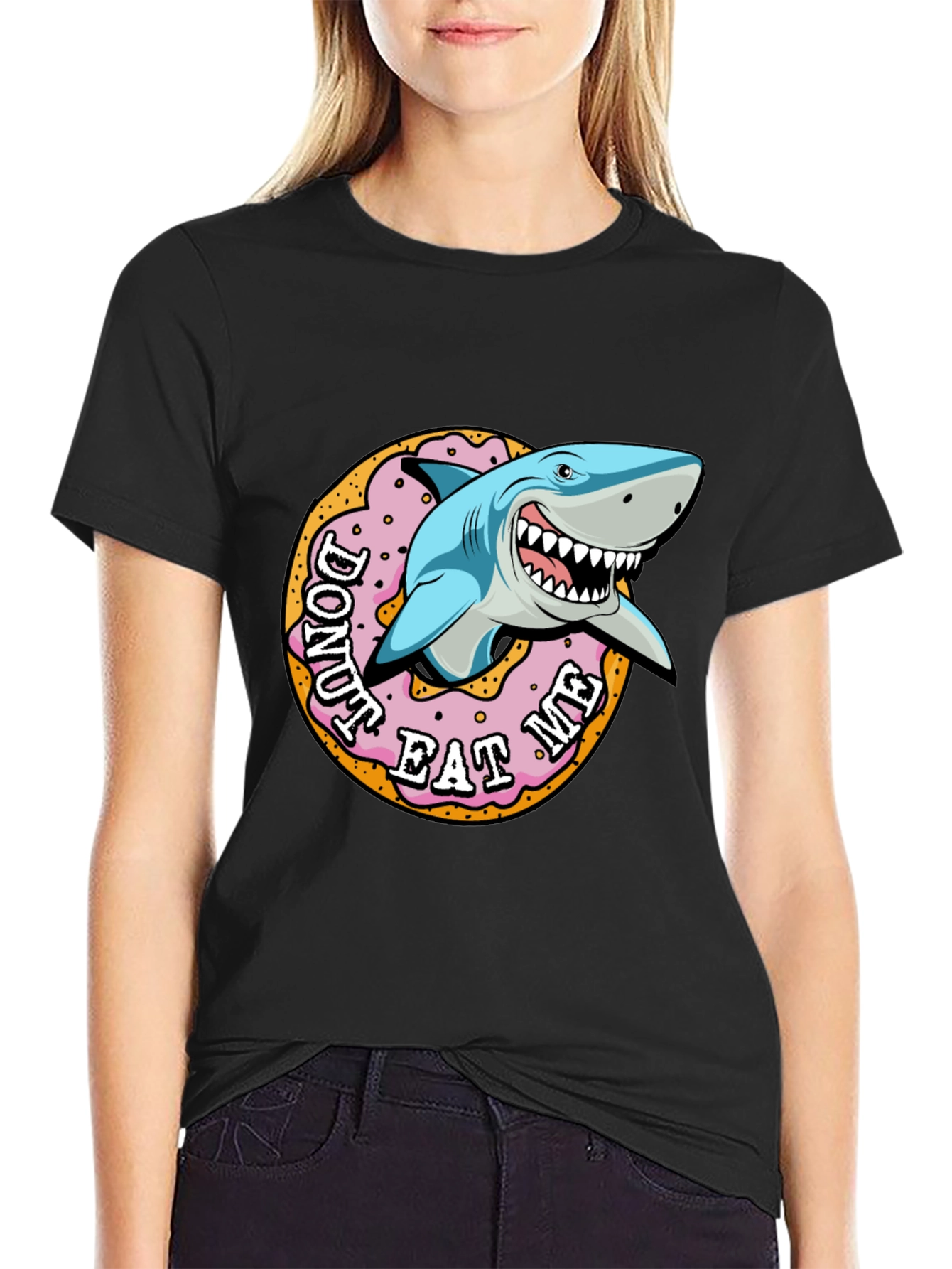Donut Eat Me Shark Graphic Tee