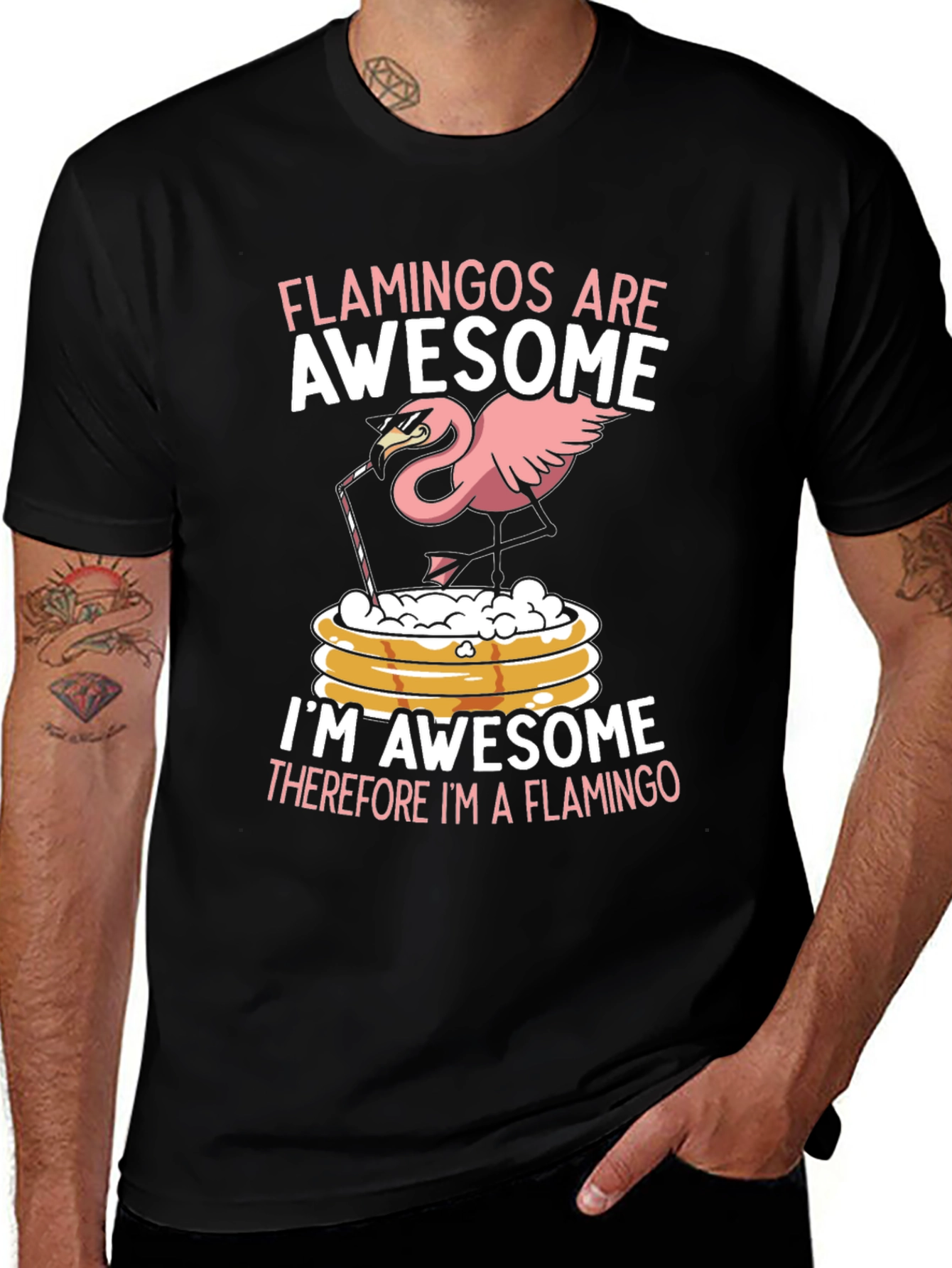 Funny Flamingo T-Shirt - Flamingos are Awesome Graphic Tee