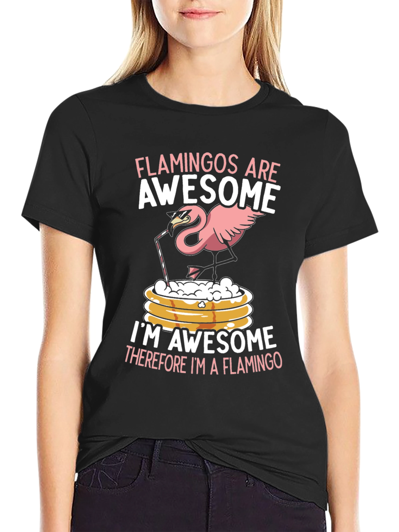 Funny Flamingo T-Shirt - Flamingos are Awesome Graphic Tee