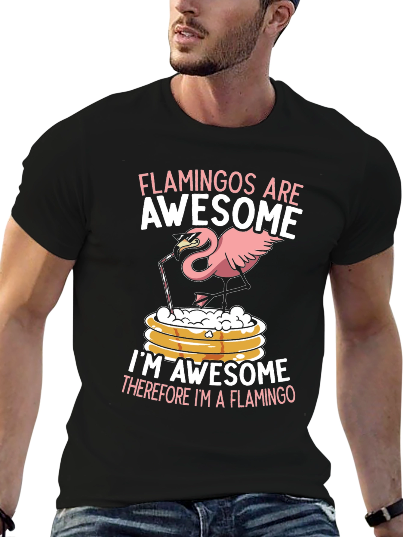 Funny Flamingo T-Shirt - Flamingos are Awesome Graphic Tee