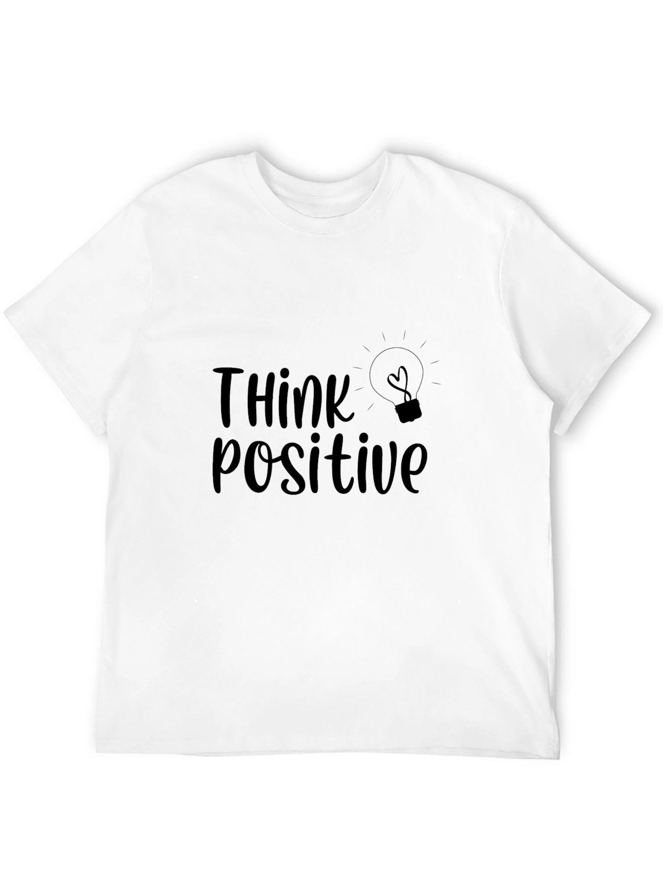 Think Positive Graphic Tee - Black T-Shirt