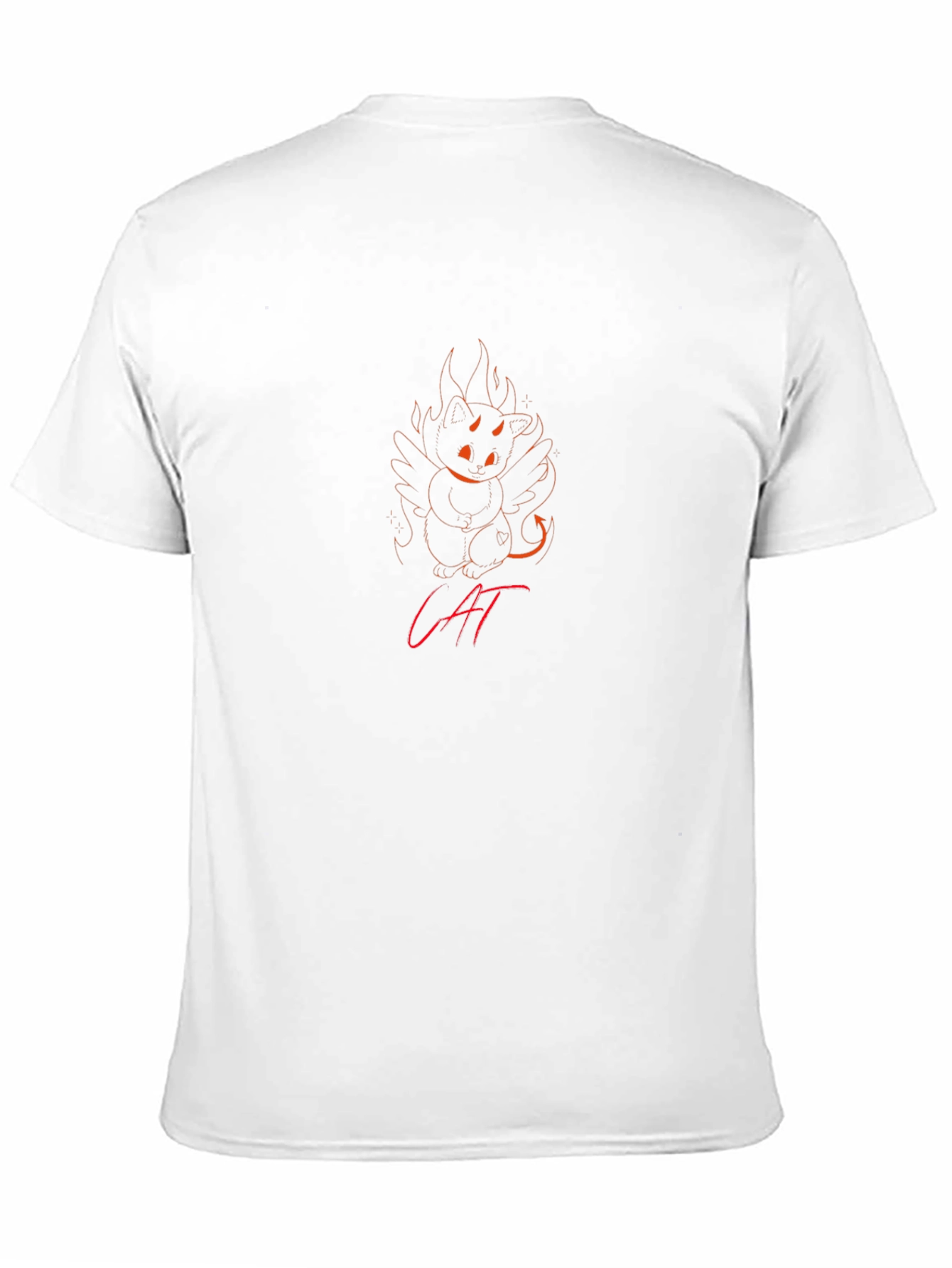 Fiery Feline T-Shirt - Devil Cat Design