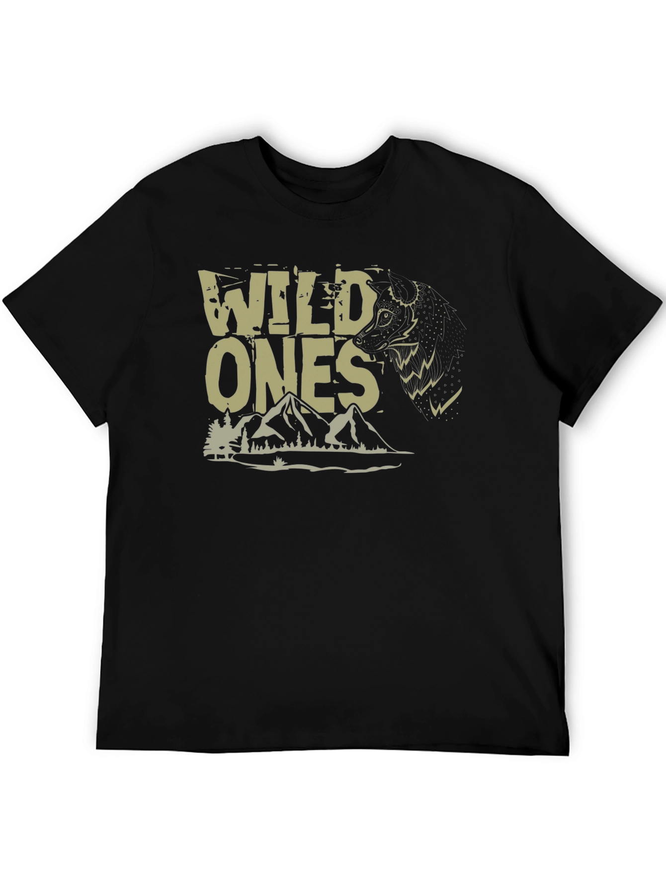 Wild Ones Graphic Tee - Nature Wolf Design