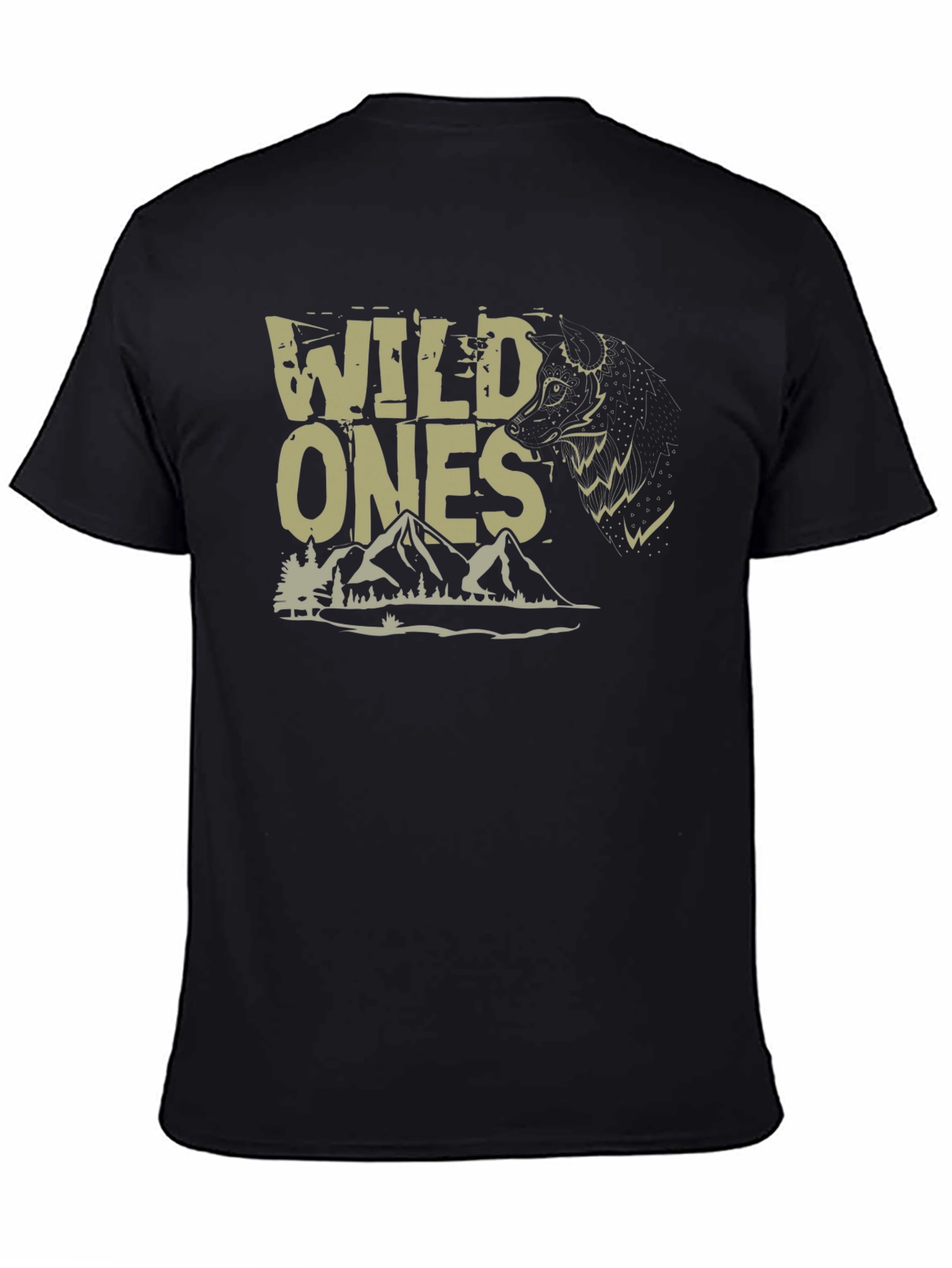 Wild Ones Graphic Tee - Nature Wolf Design