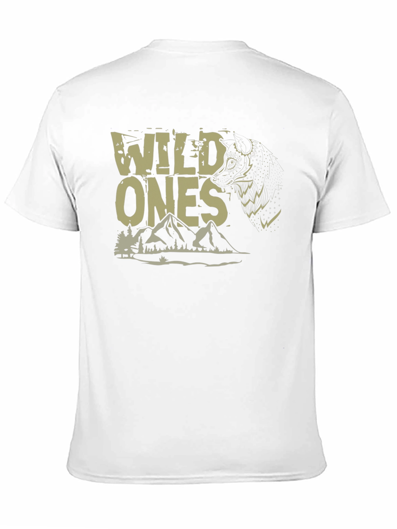 Wild Ones Graphic Tee - Nature Wolf Design