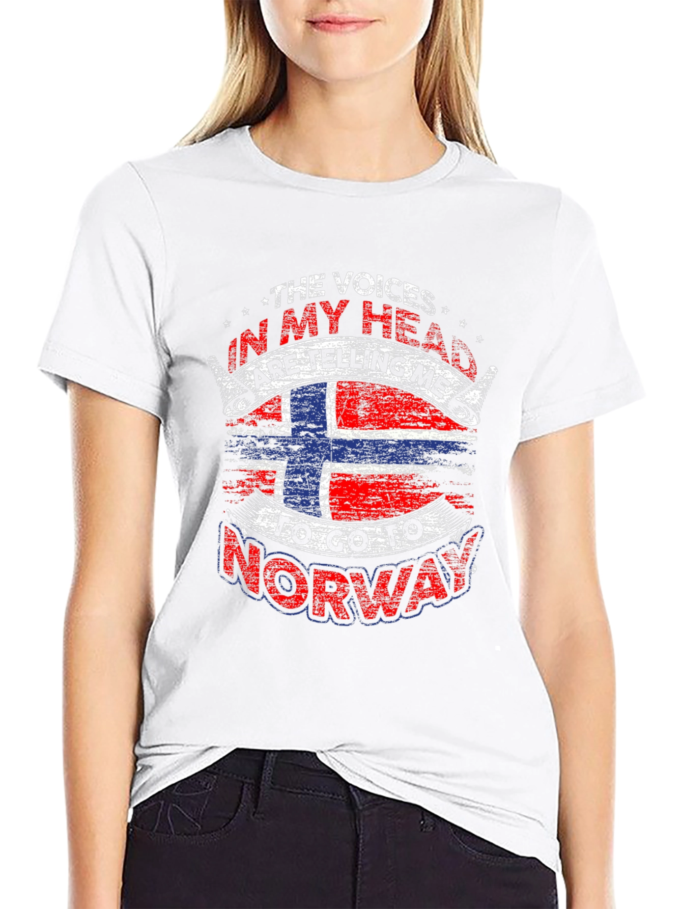 Norway Flag T-Shirt: The Voices in My Head