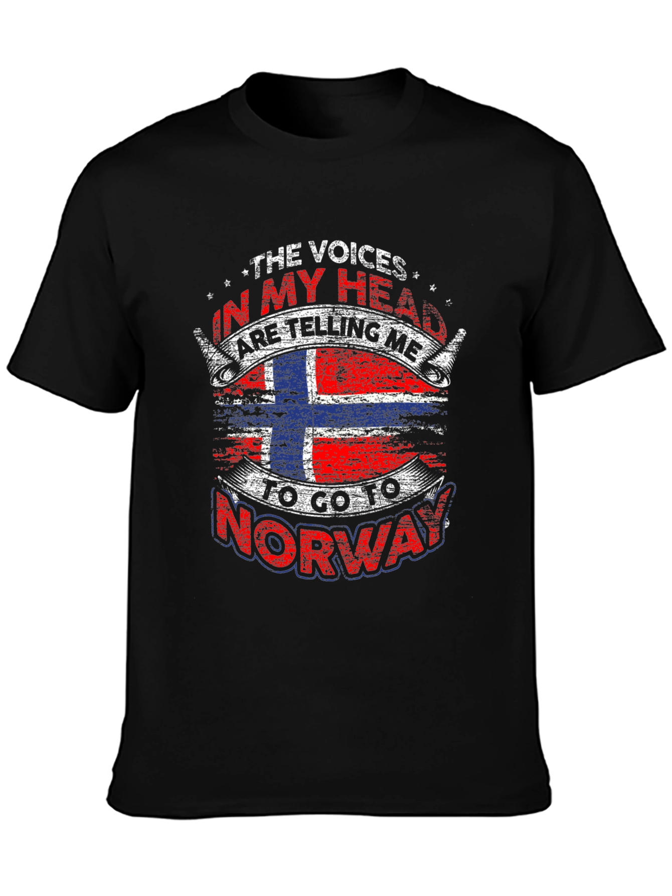 Norway Flag T-Shirt: The Voices in My Head