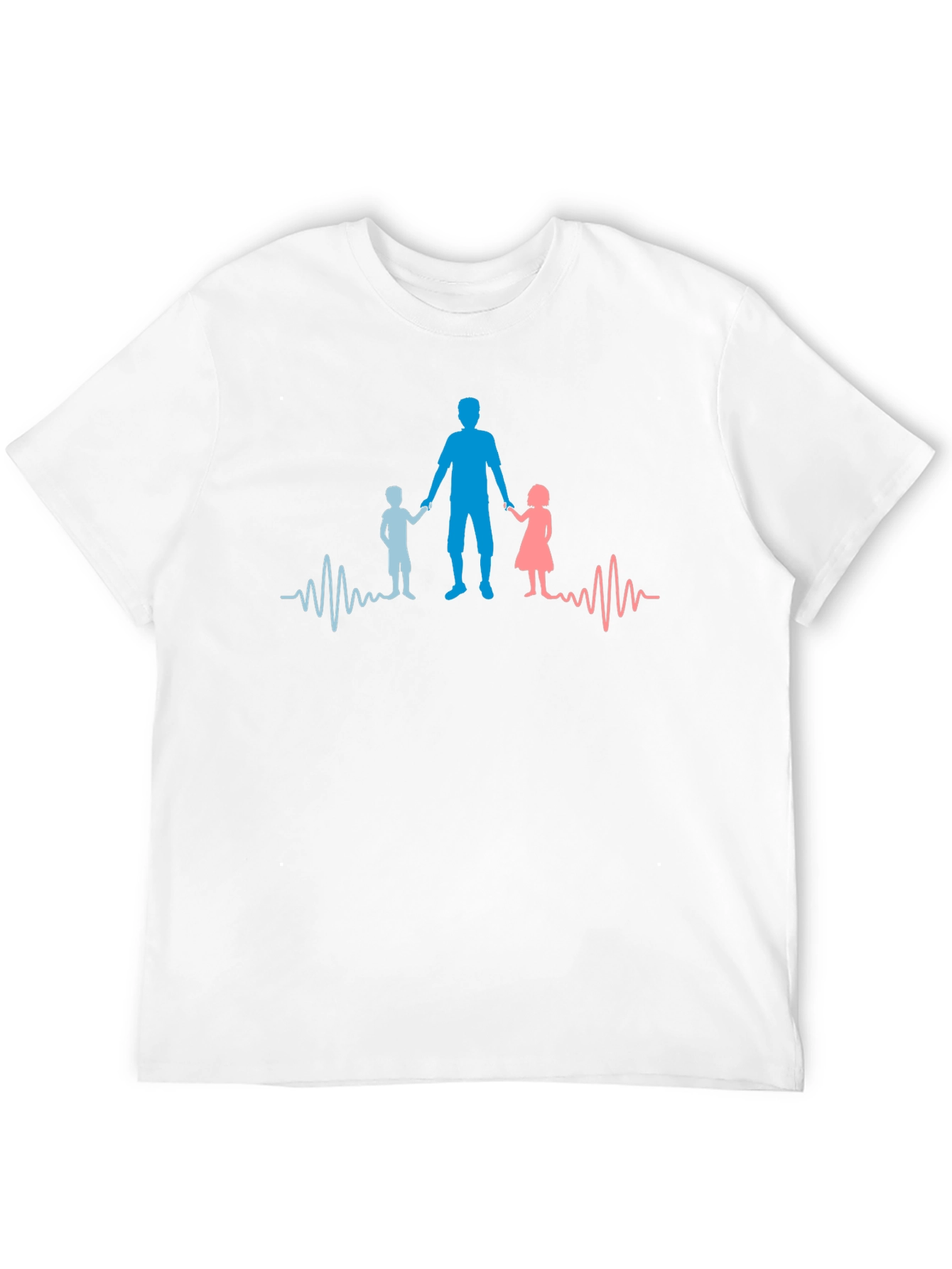 Dad & Kids Heartbeat Graphic Tee
