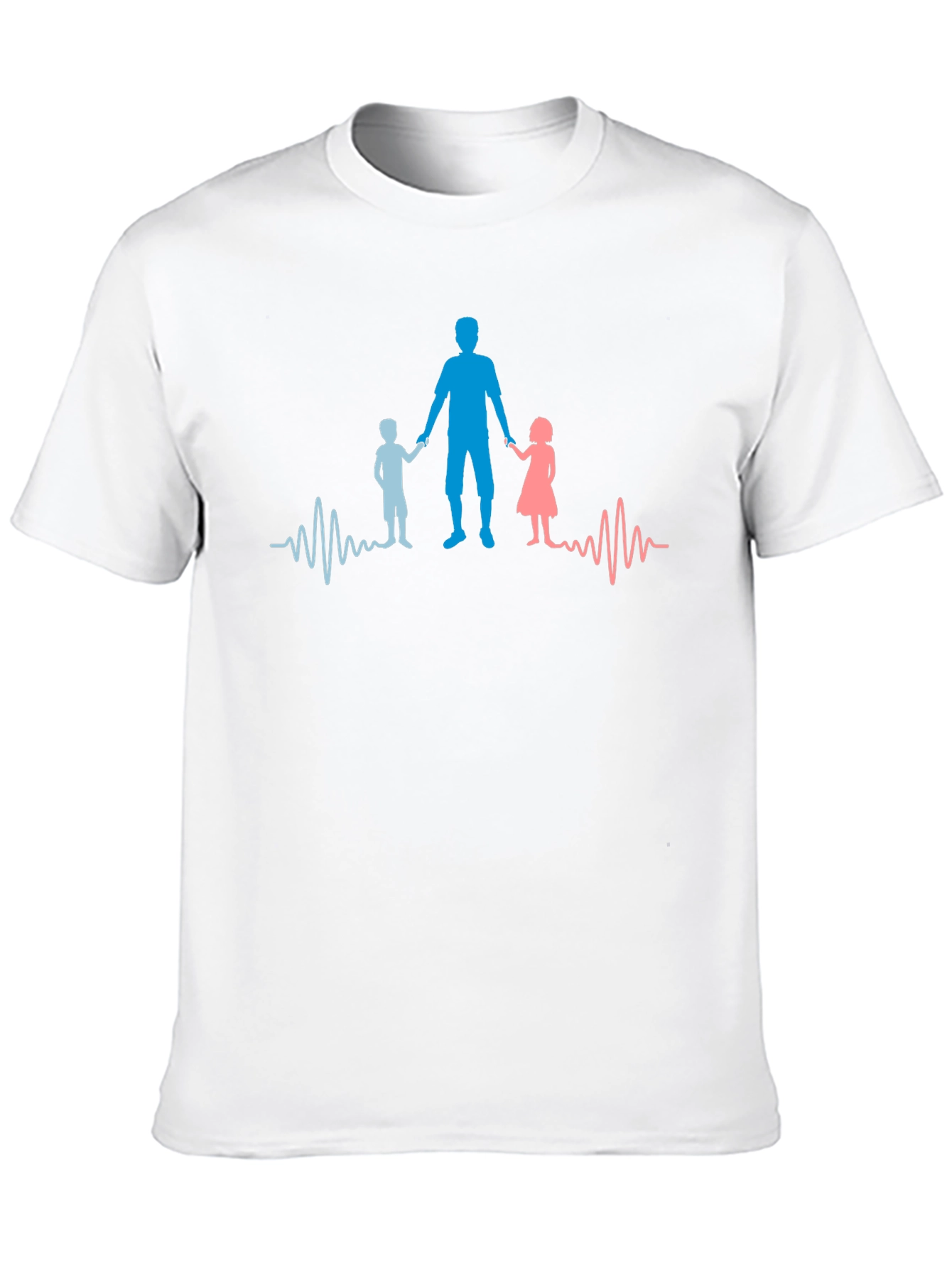 Dad & Kids Heartbeat Graphic Tee
