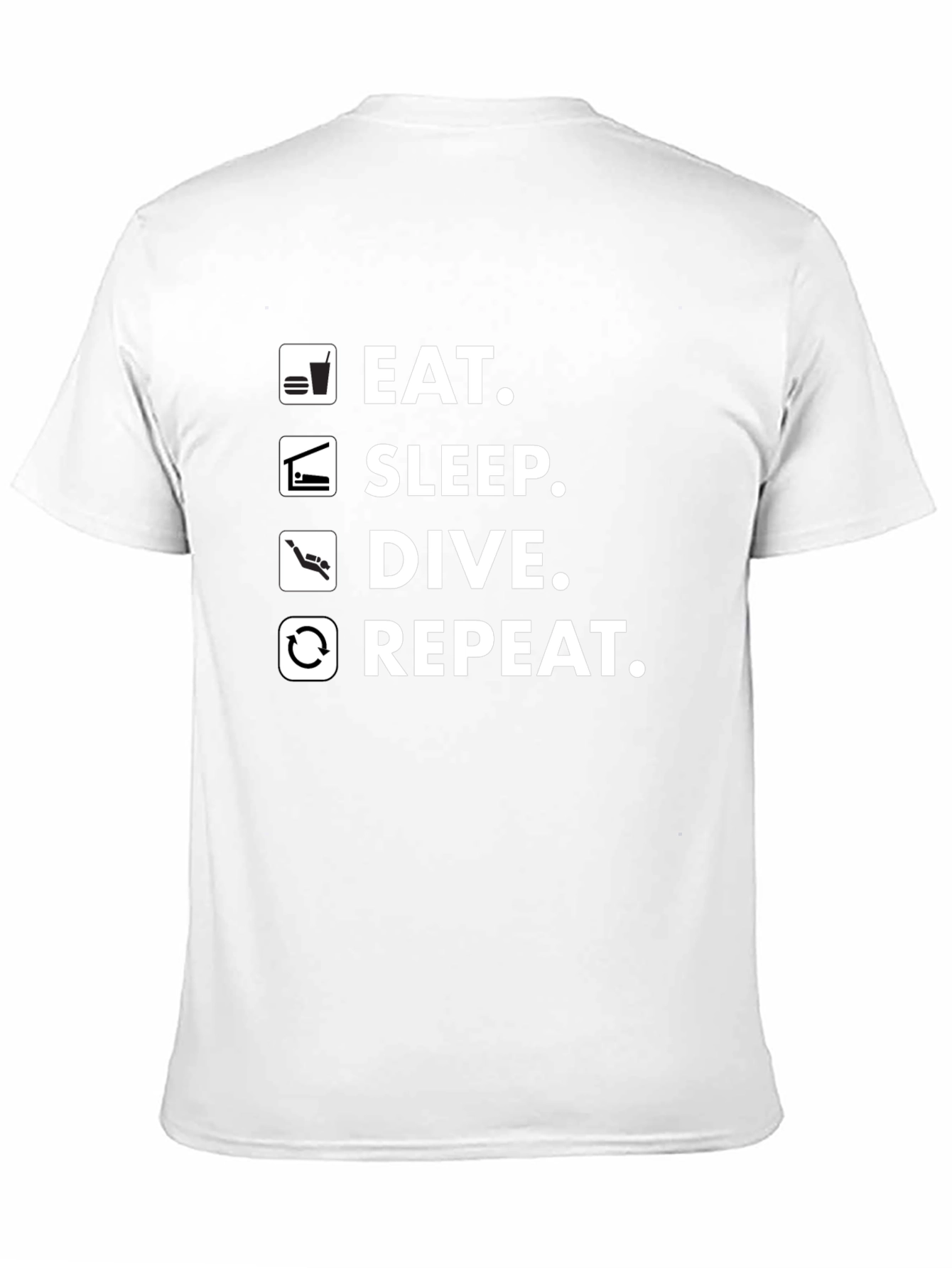 Eat Sleep Dive Repeat Black T-Shirt